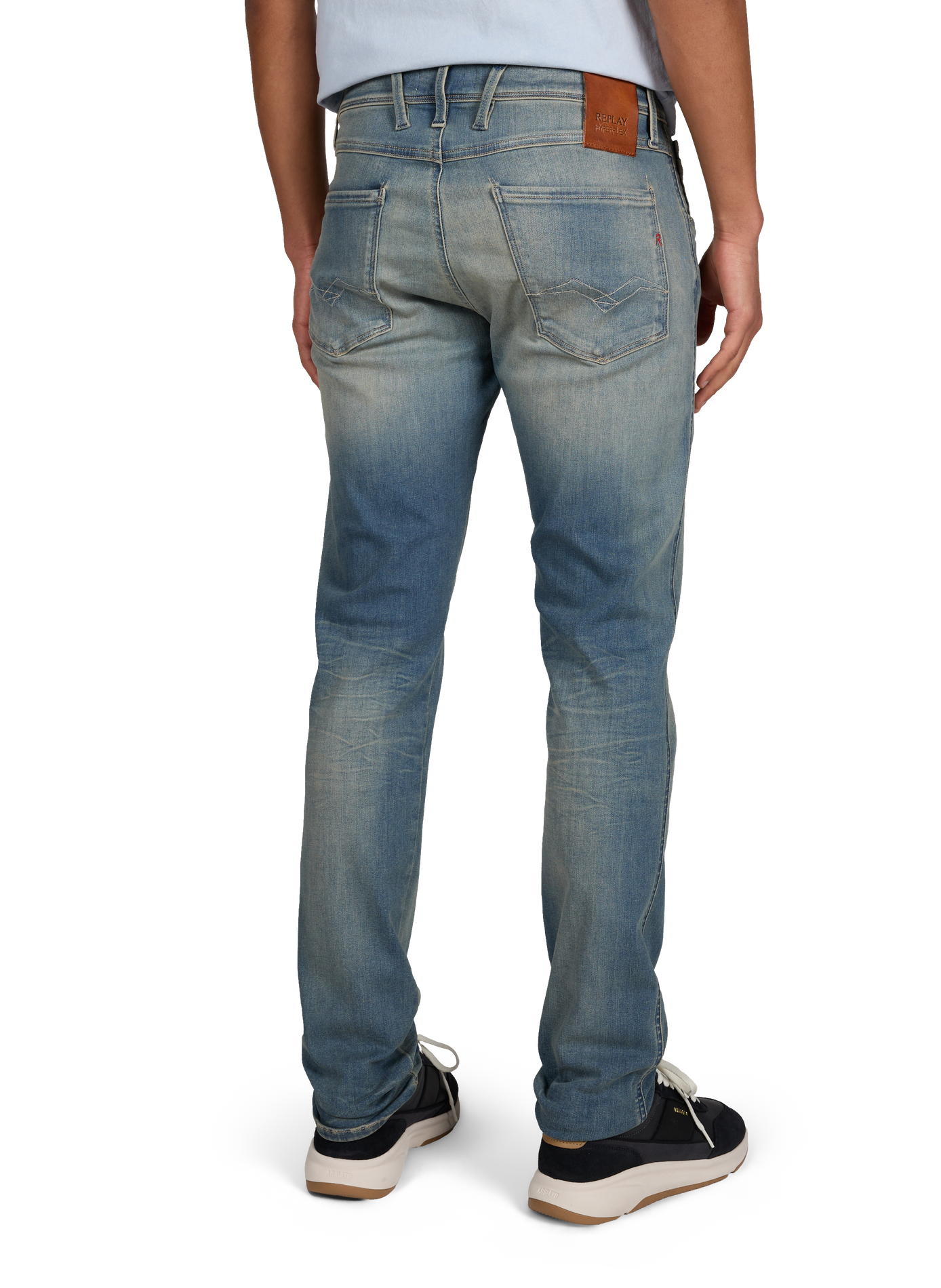 Cotton-blend slim-fit jeans REPLAY Blue