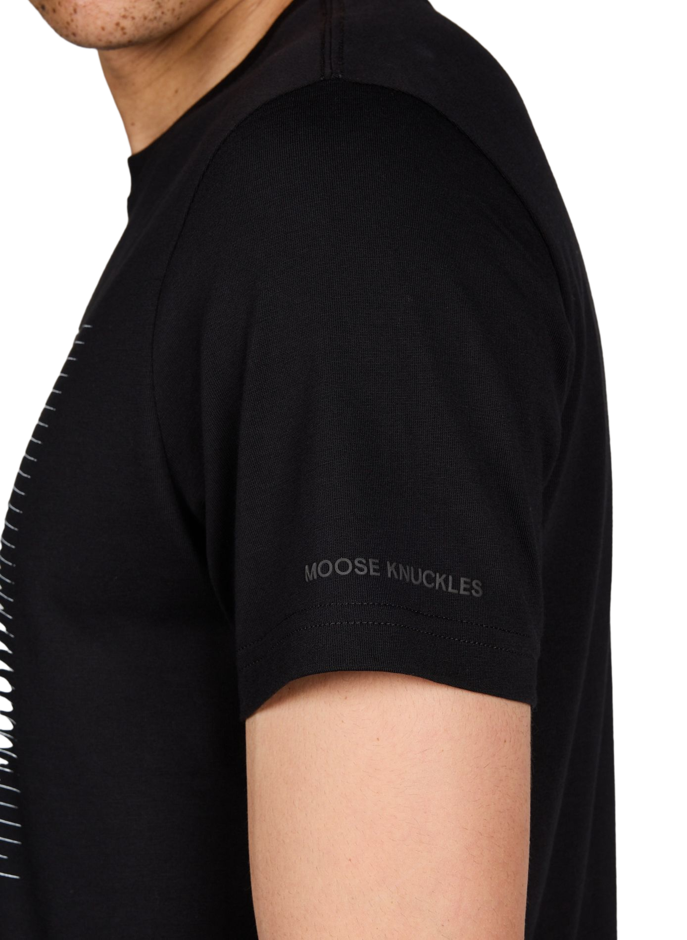 T-shirt à logo en coton MOOSE KNUCKLES Noir