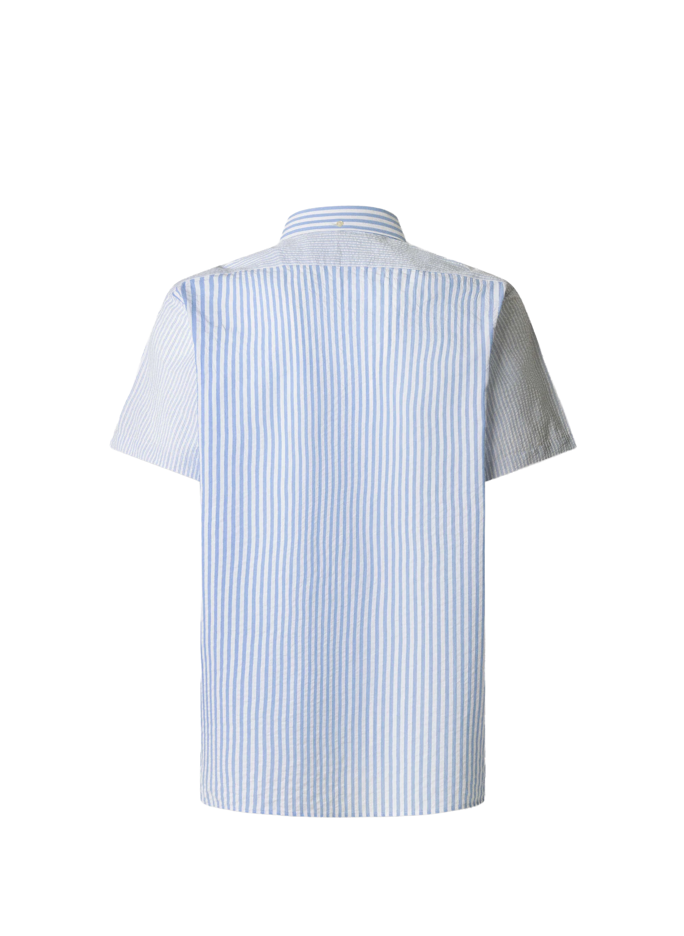 Short-sleeved striped cotton shirt FACONNABLE Blue