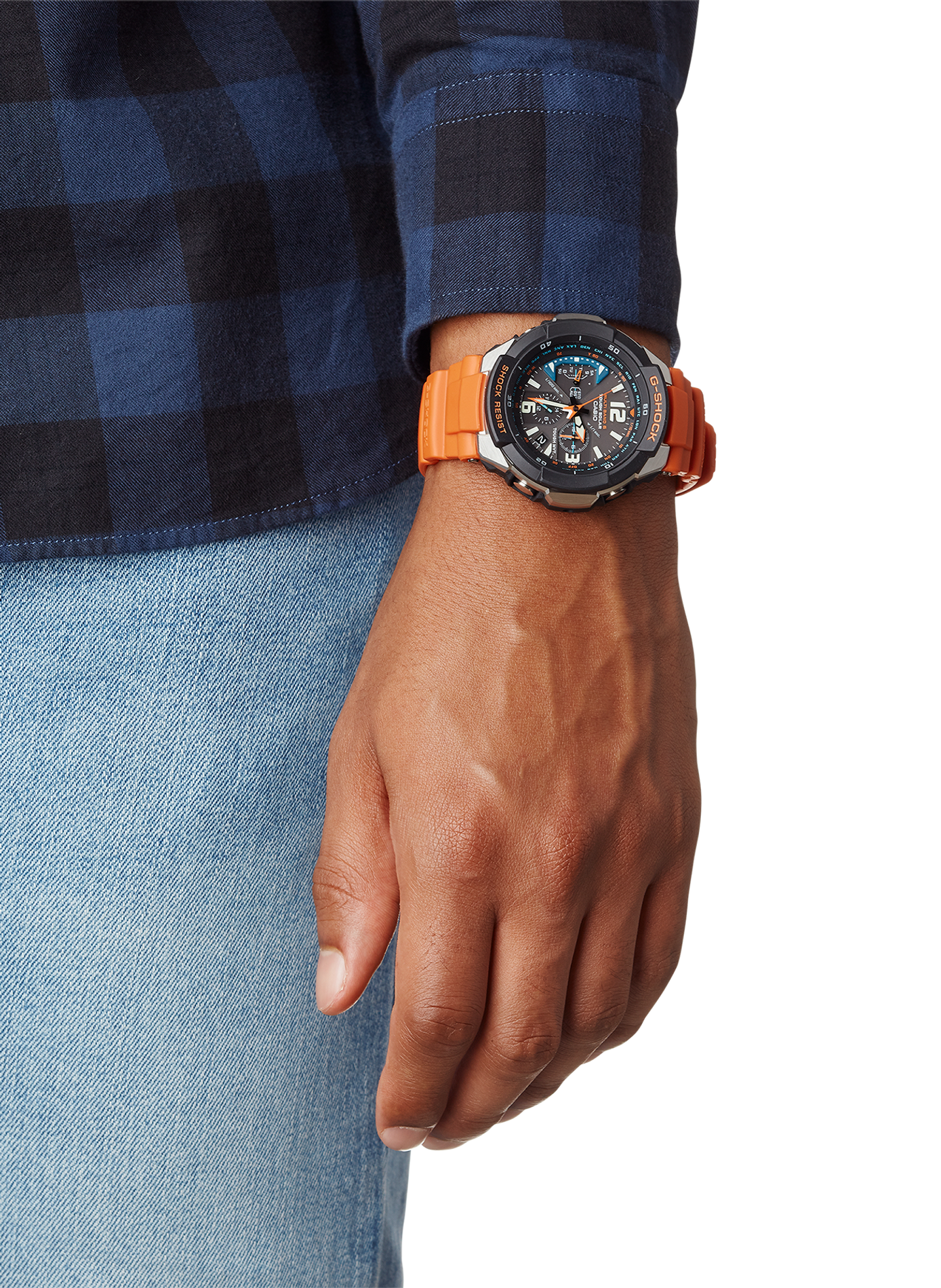 Montre quartz solaire G-shock premium en résine G-SHOCK Orange