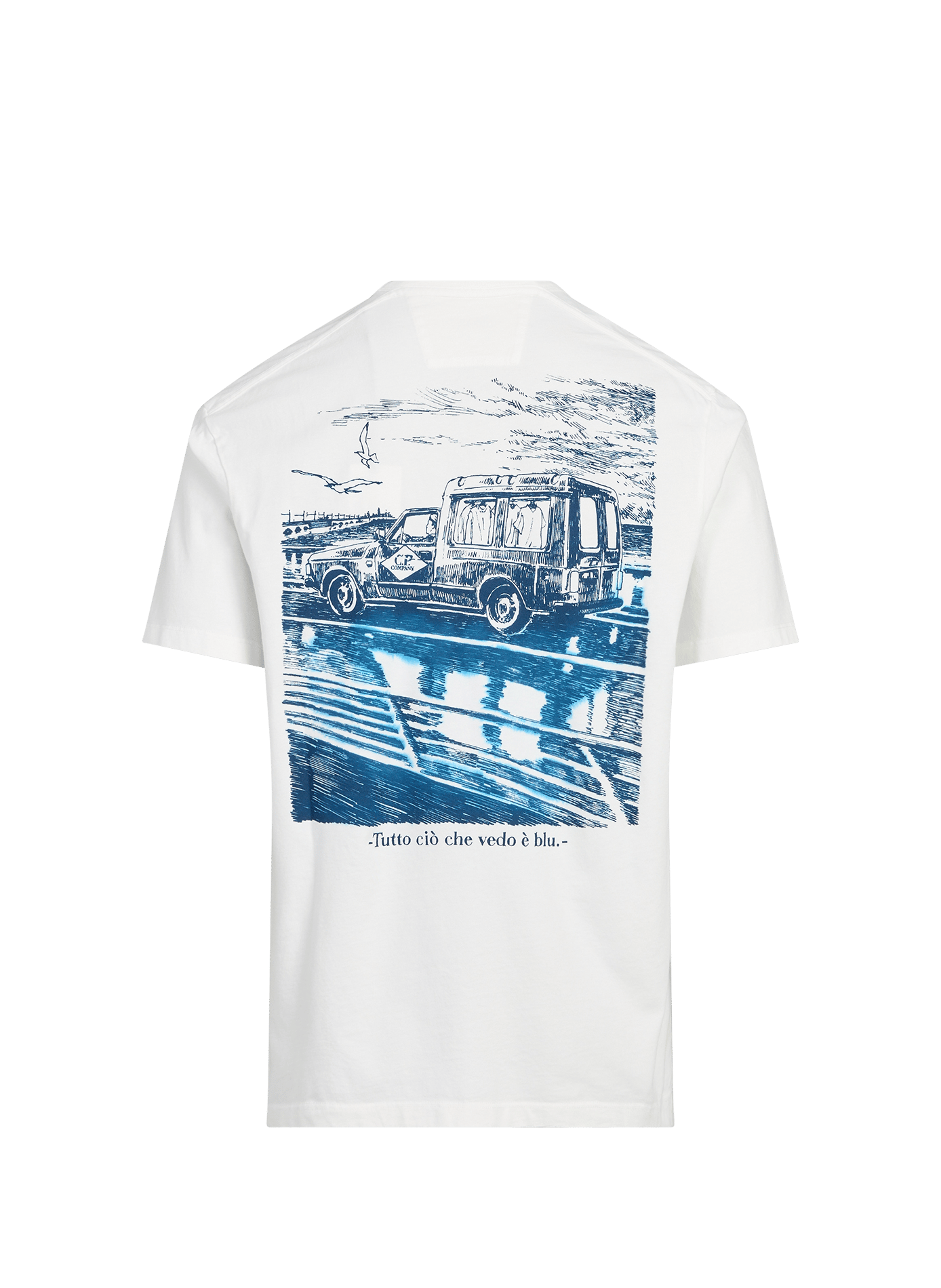 T-shirt droit en coton CP COMPANY Blanc