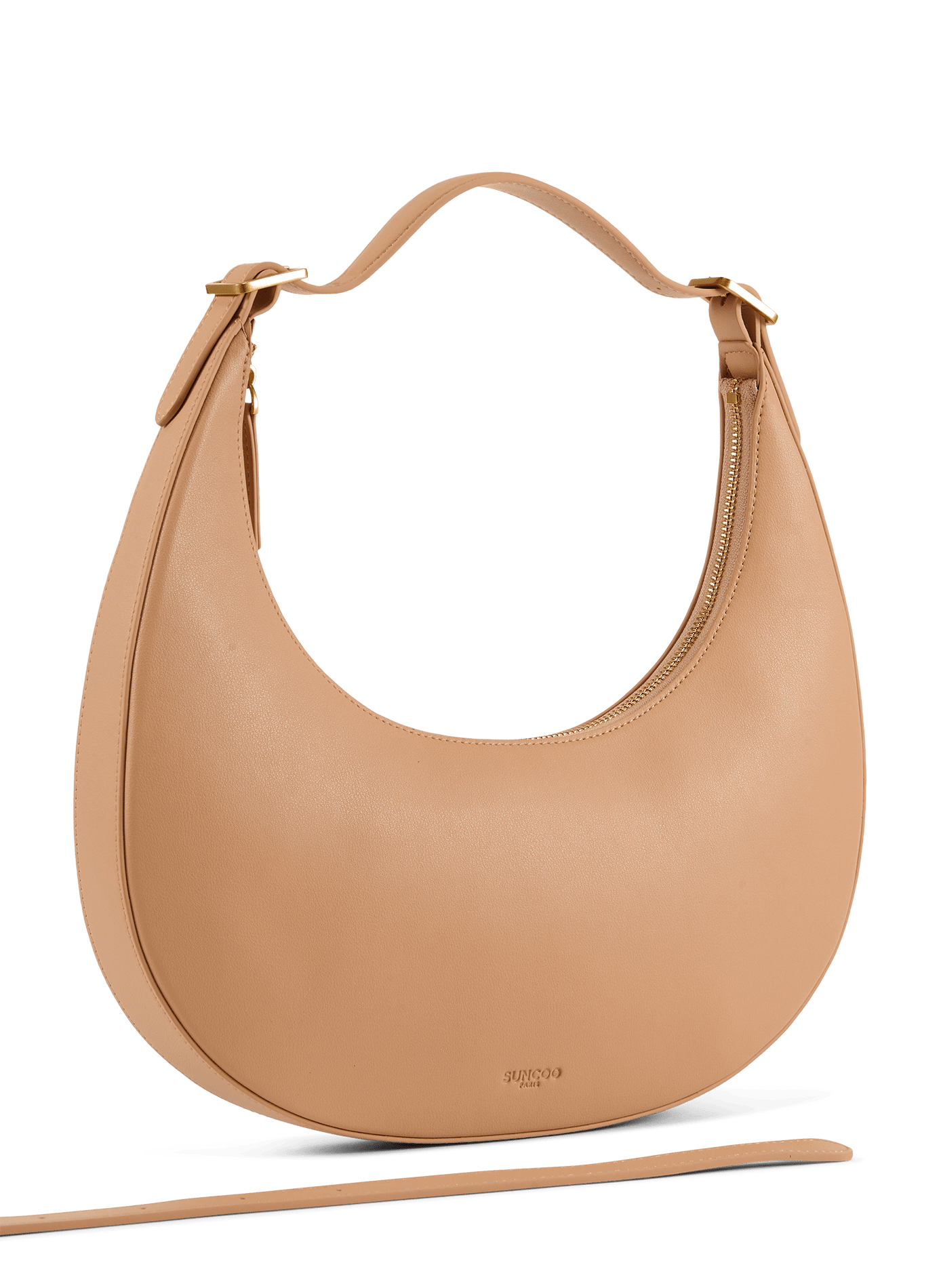 Sac épaule Alba en cuir mélangé SUNCOO Beige