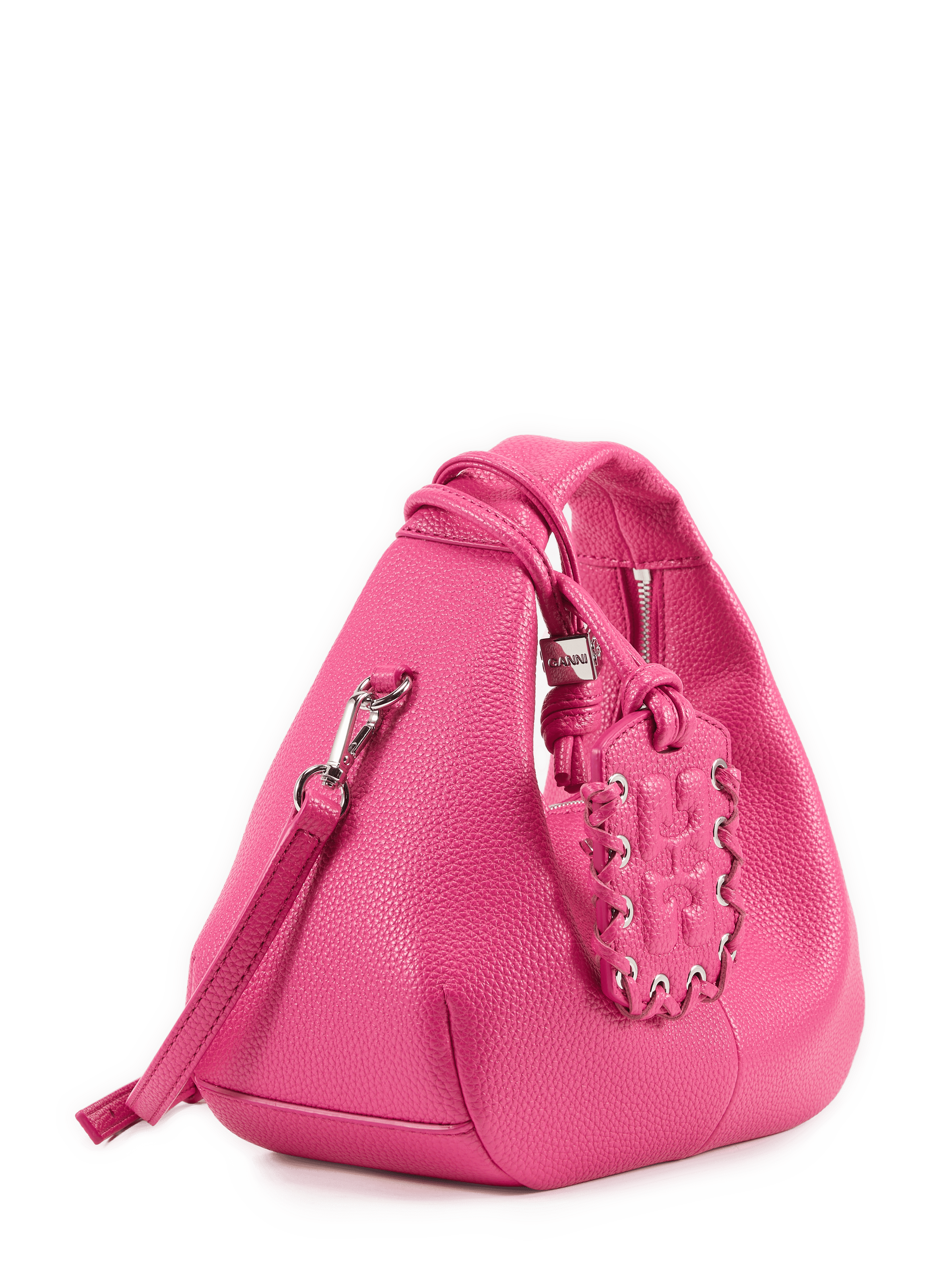 Hobo Mini bag with mirror tag GANNI Pink