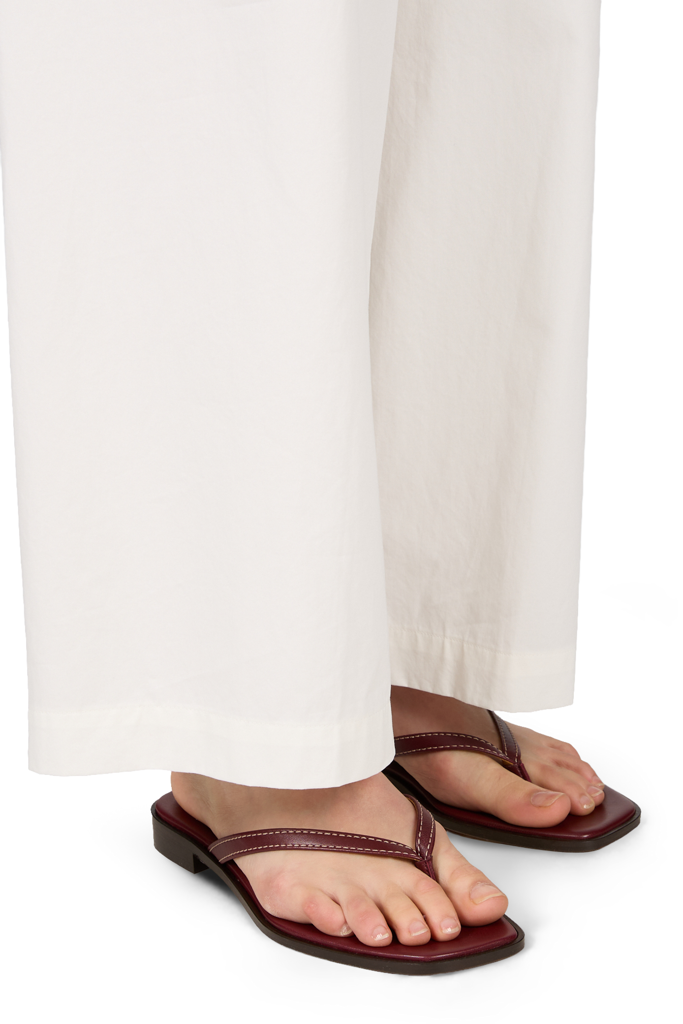 Sandales tongs Sol en cuir BOBBIES Rouge