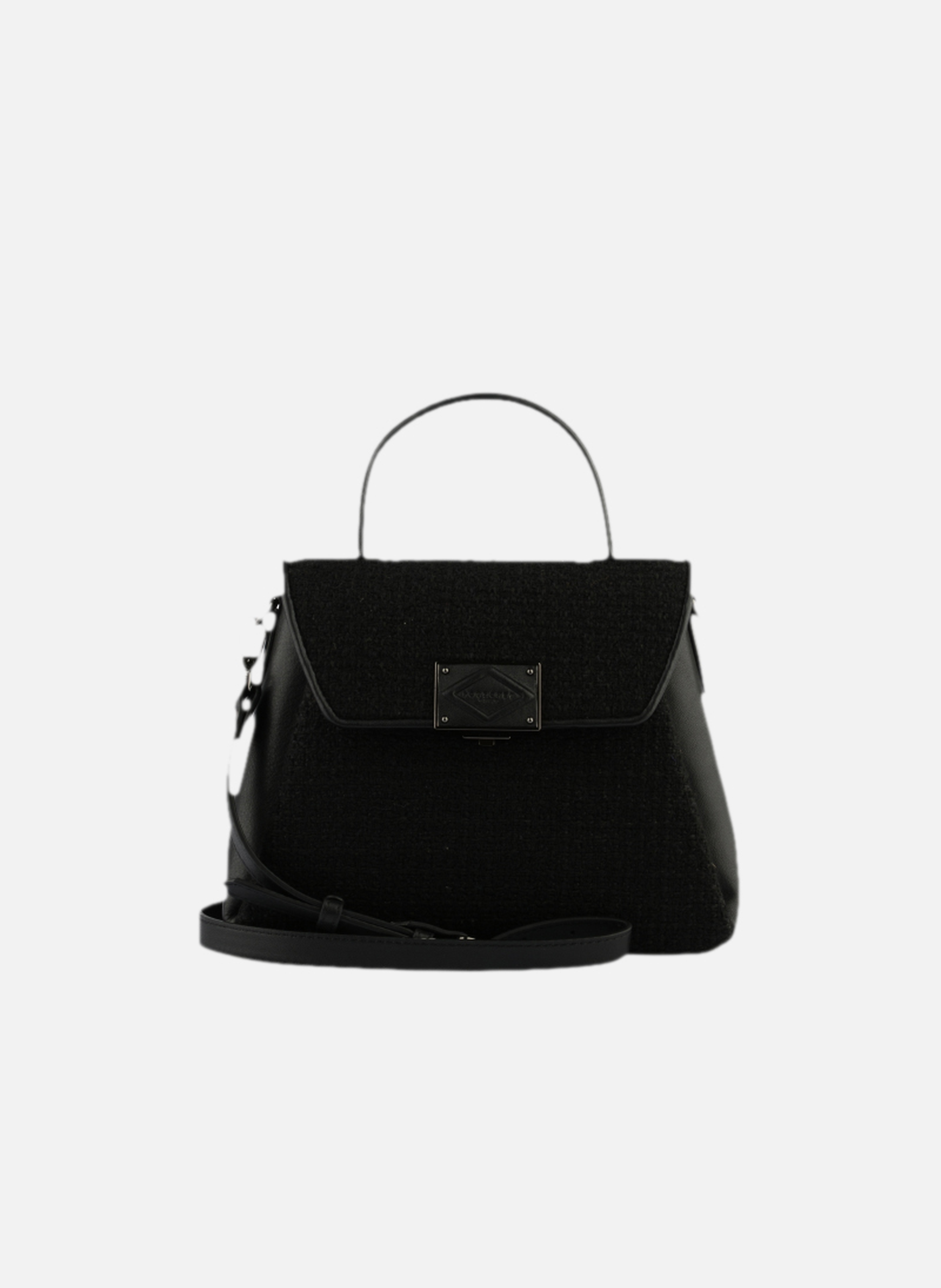 Carat tweed | sac à main POURCHET Noir