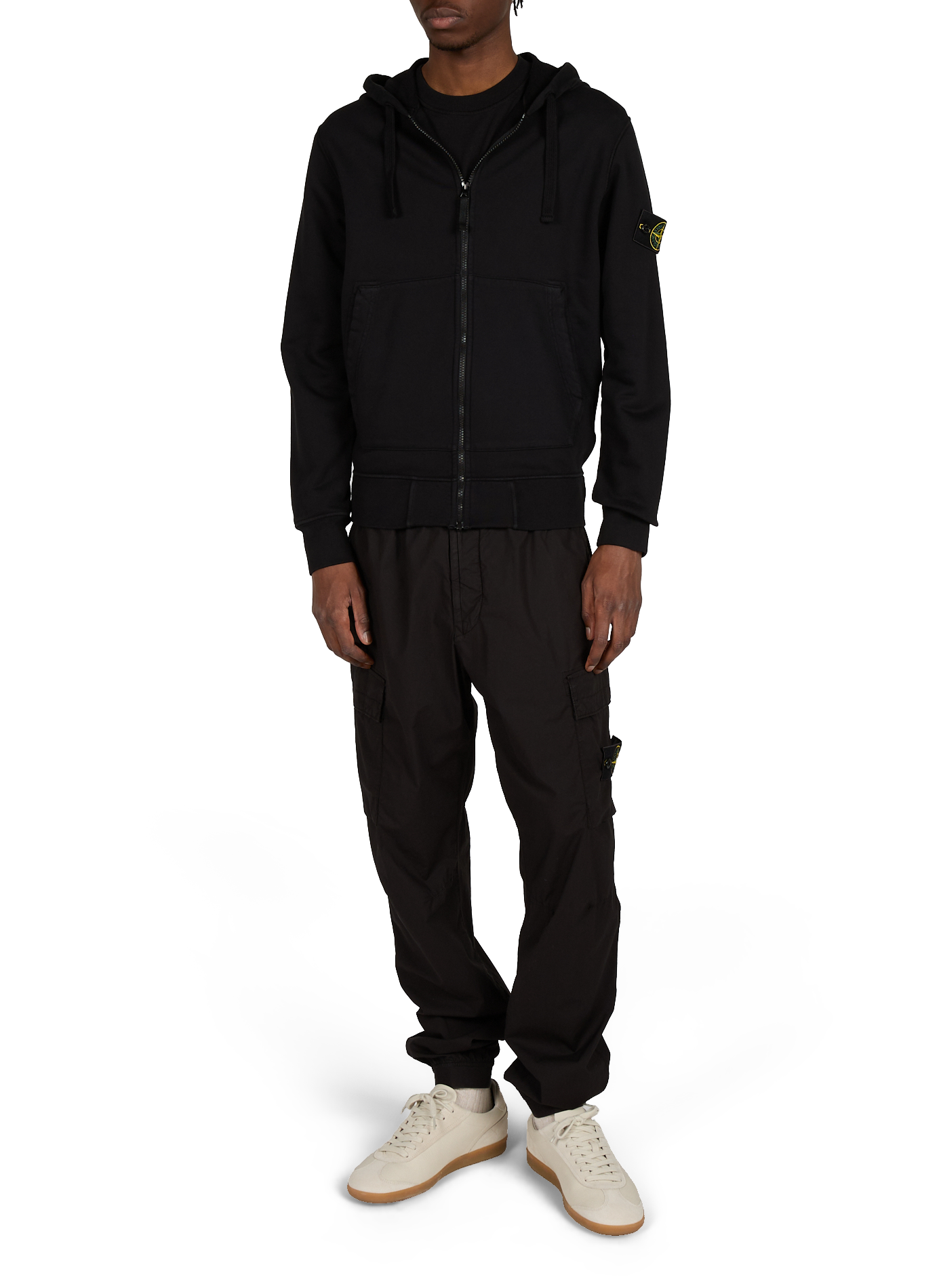 Zip-up hoodie STONE ISLAND Black