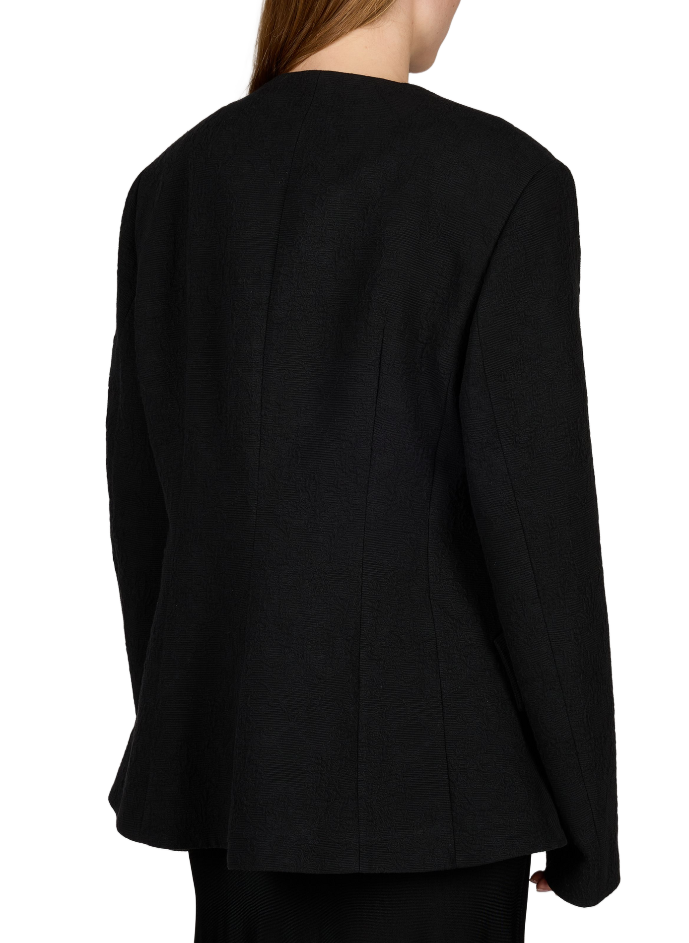 Manteau droit évasé uni en coton TOTEME Noir