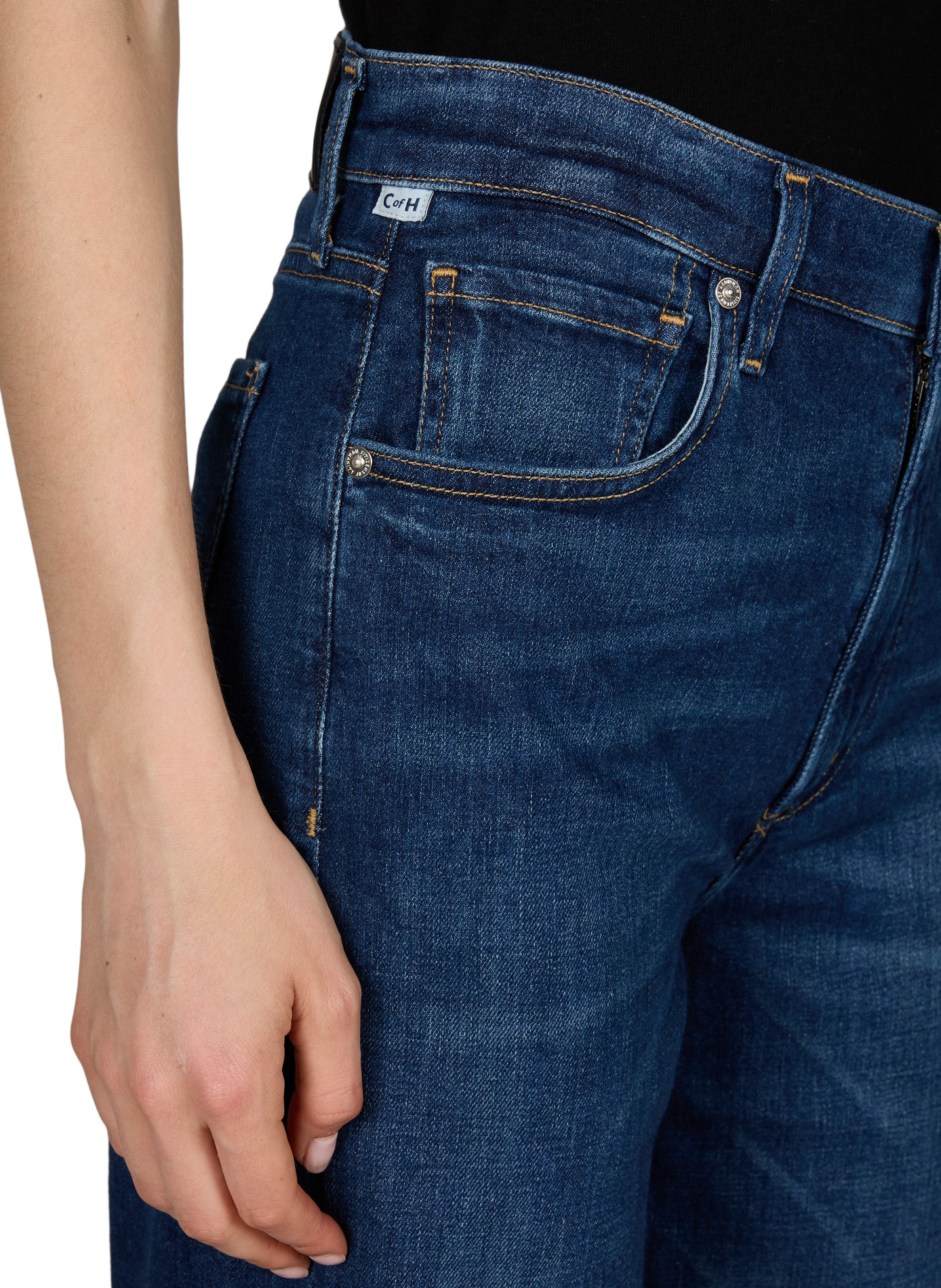 Jean large Lyra taille haute en coton mélangé CITIZENS OF HUMANITY Bleu