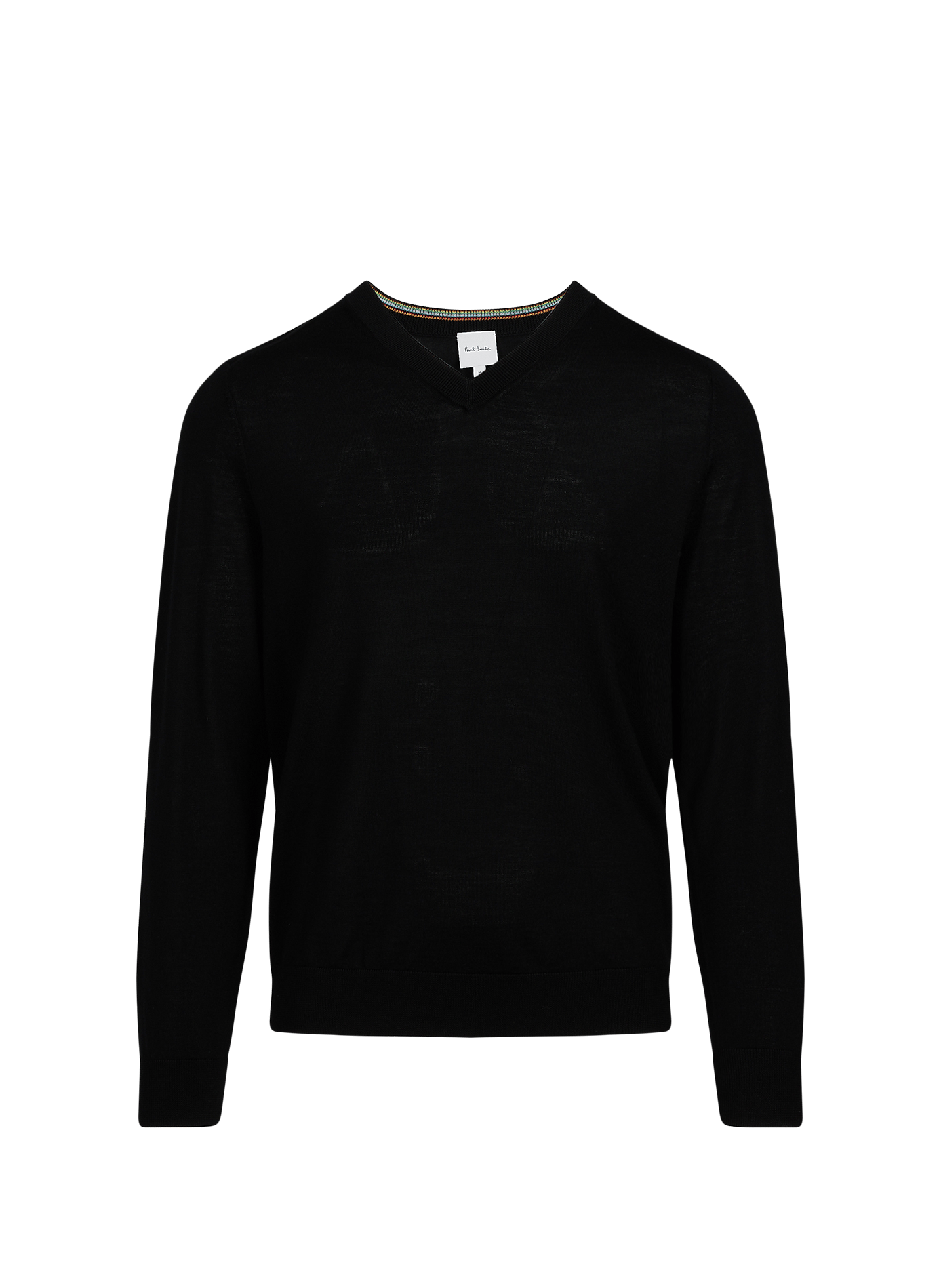 Pull droit col V en laine PAUL SMITH Noir