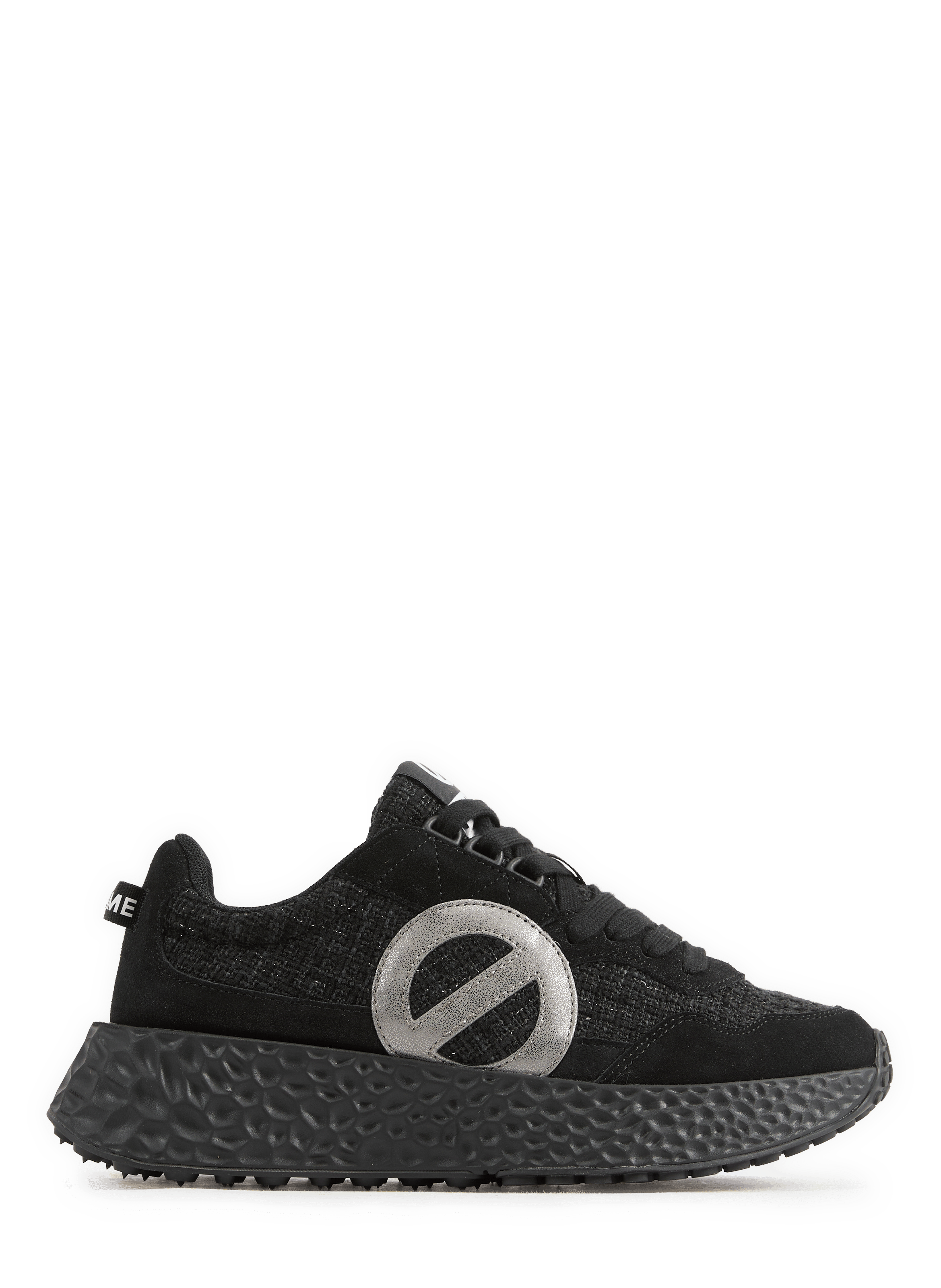 Mixed leather sneakers NO NAME Black