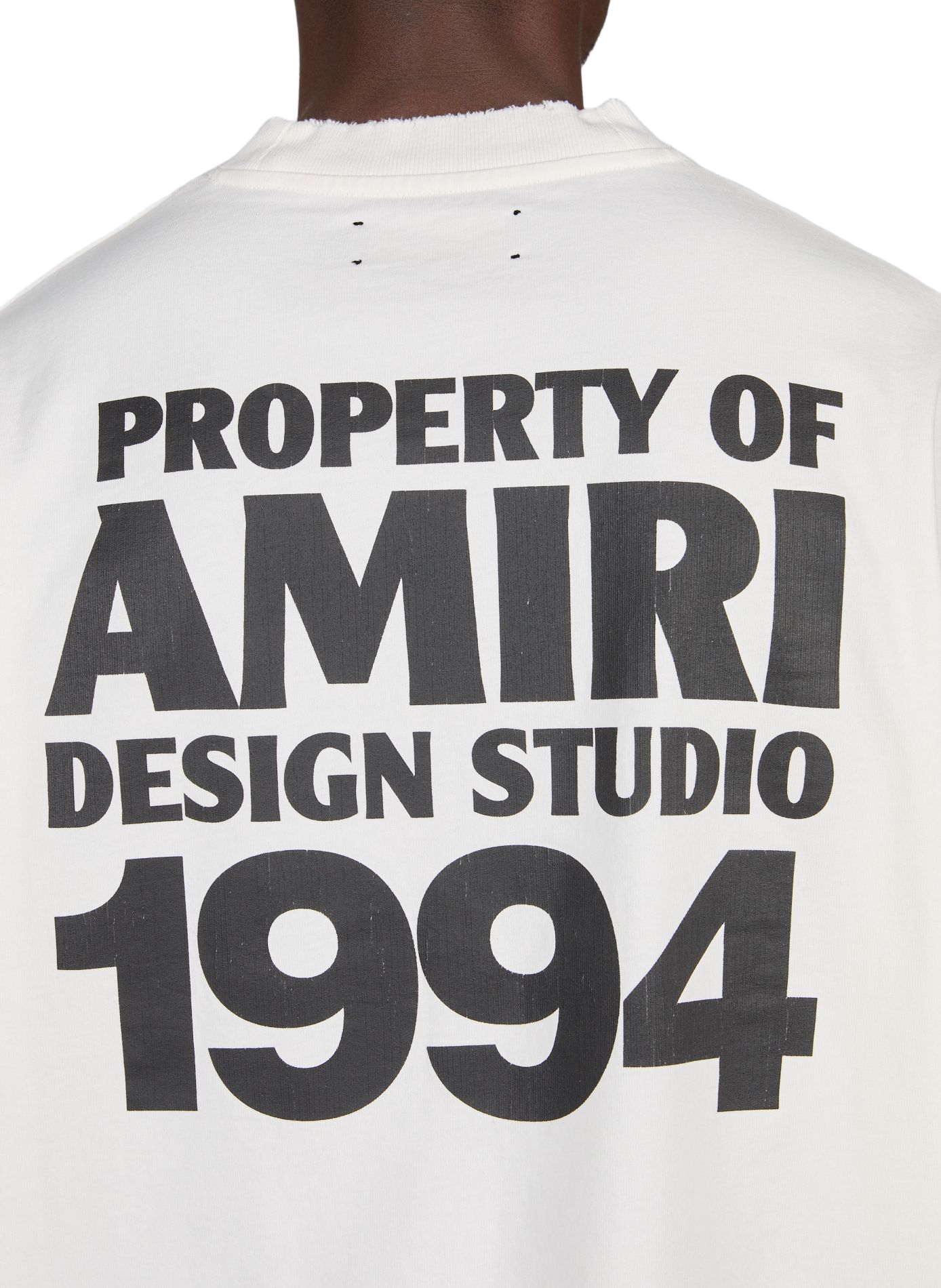 Oversized screen-printed cotton sweatshirt AMIRI White
