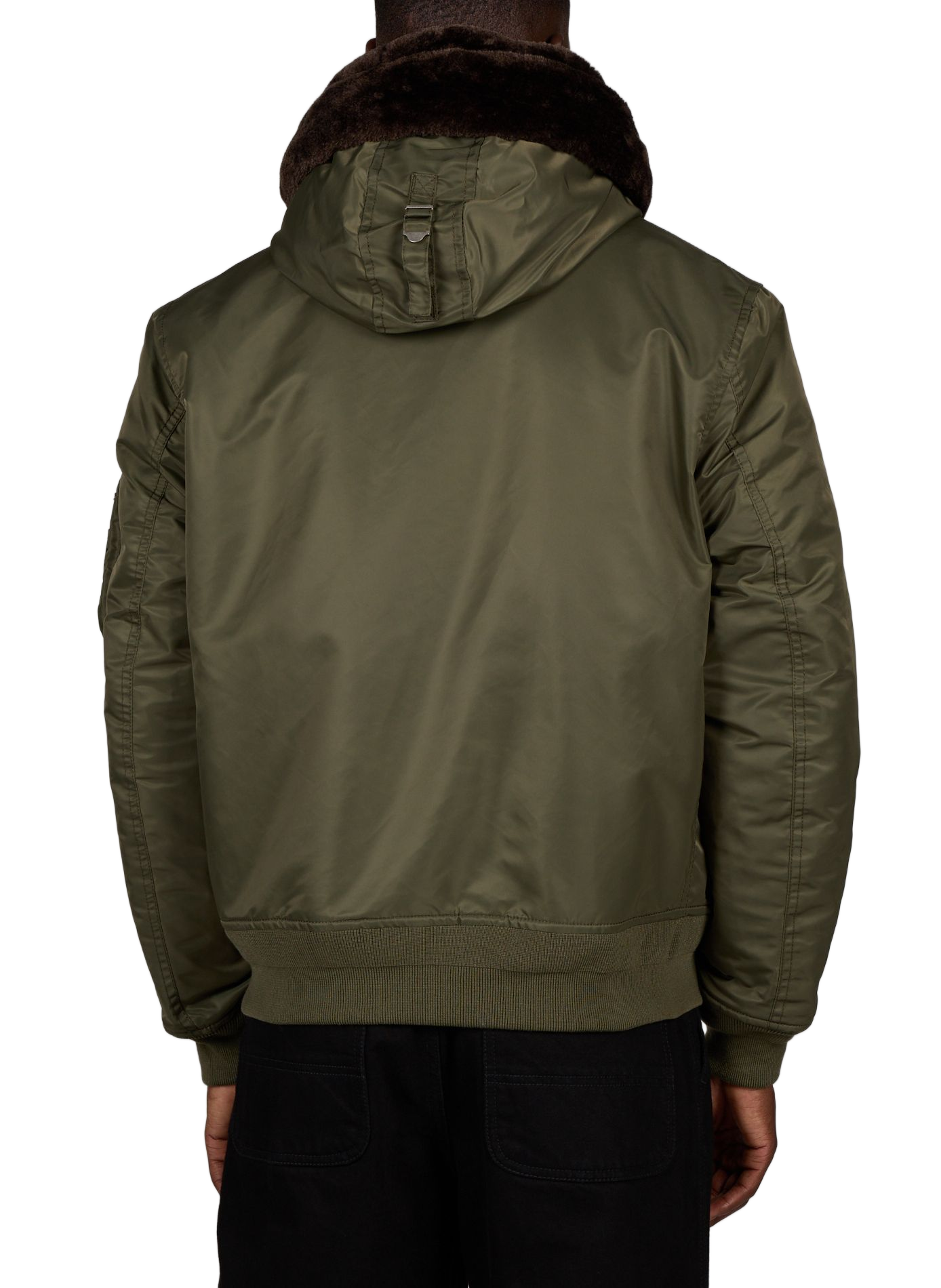 Blouson droit zippé uni SCHOTT Kaki