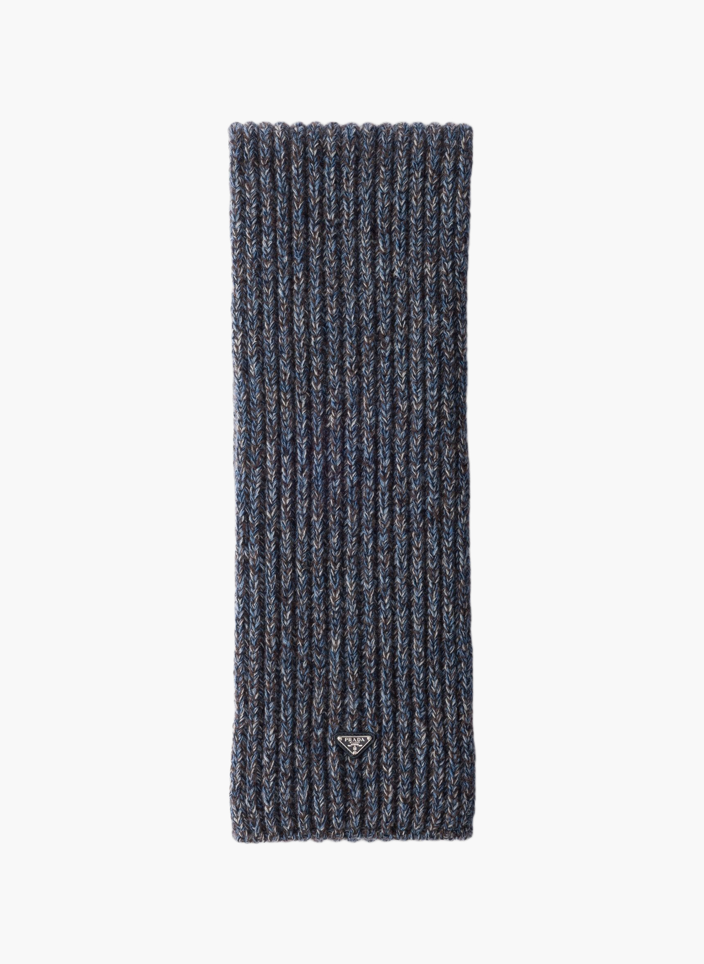 Écharpe en laine et cachemire PRADA Bleu