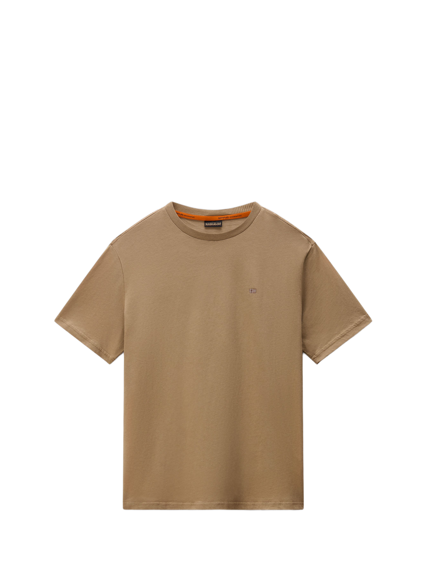 Round-neck cotton T-shirt NAPAPIJRI Brown