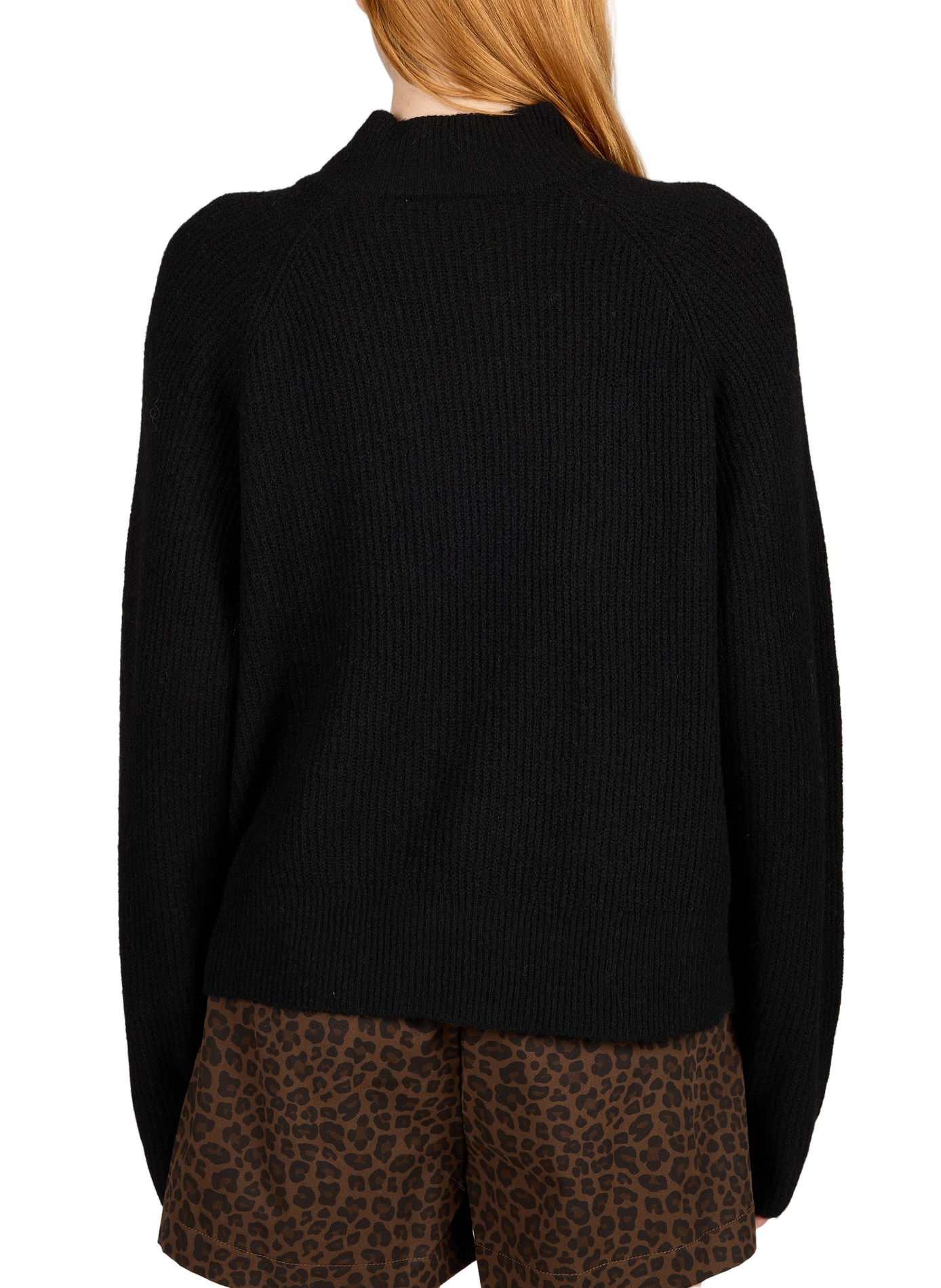 Pull col rond droit à boutons VILA Noir