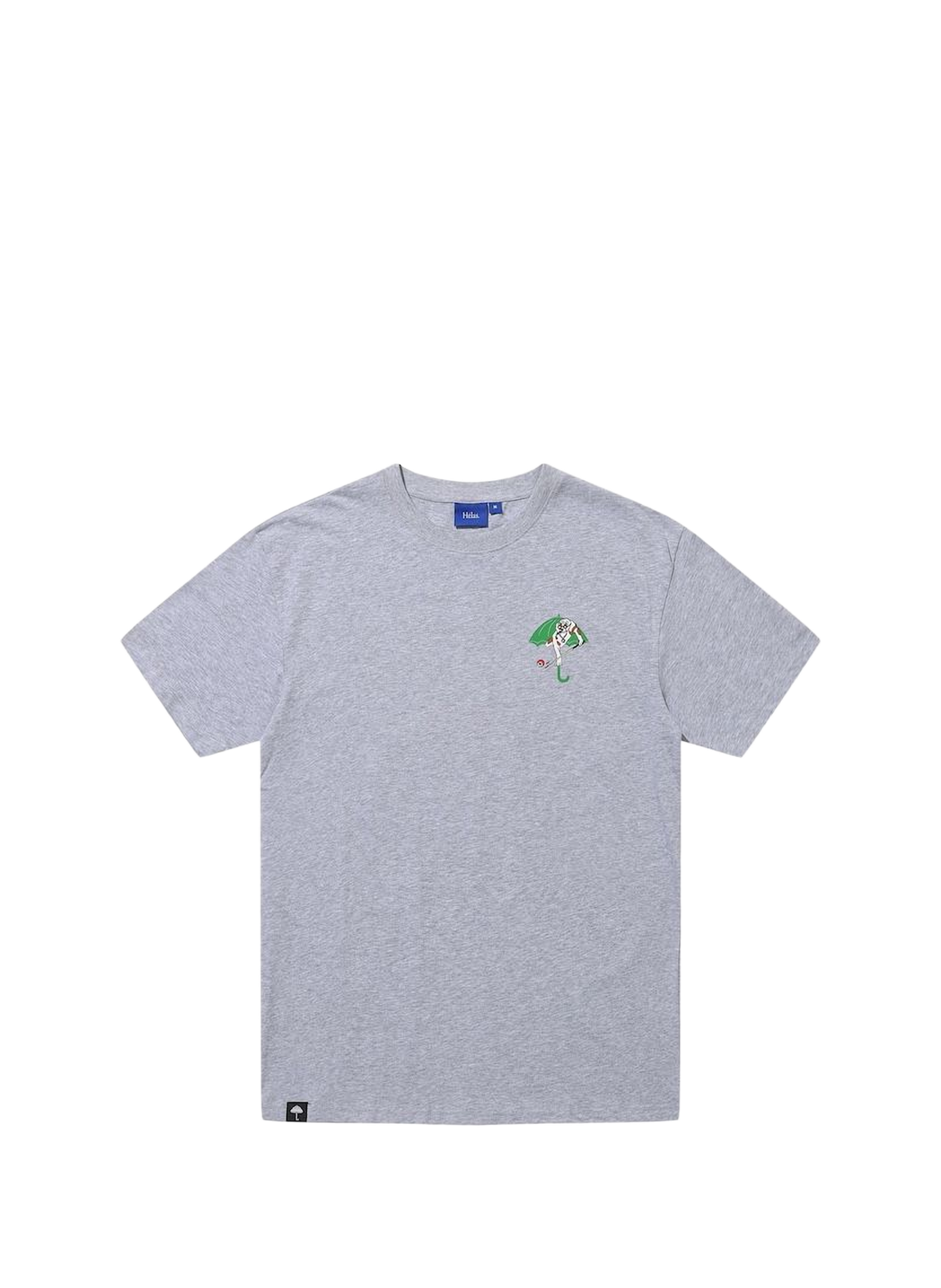 Straight T-shirt with embroidered logo | Grey HELAS CAPS Men