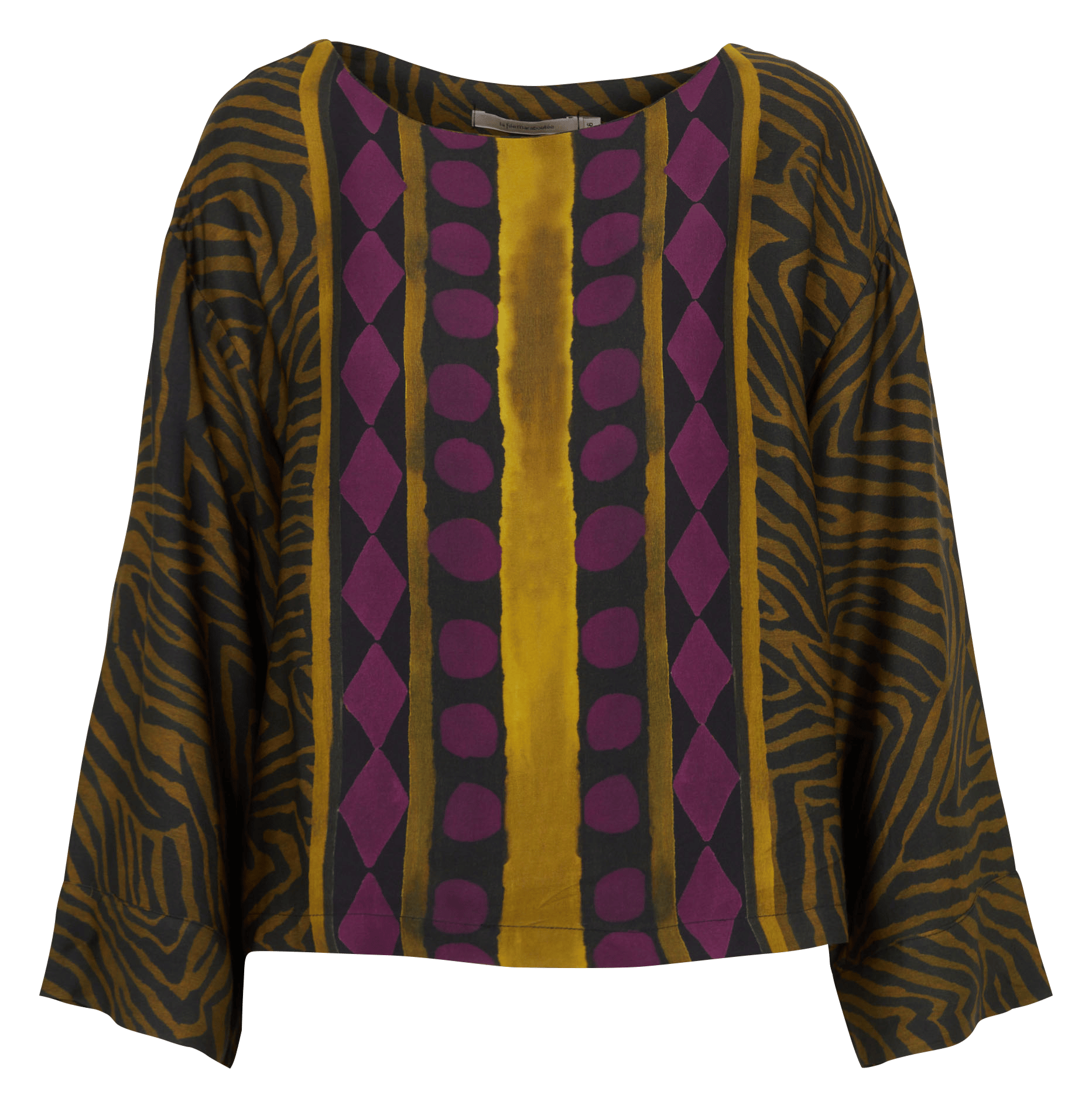 Rechte top met ronde hals en print LA FEE MARABOUTEE Veelkleurig