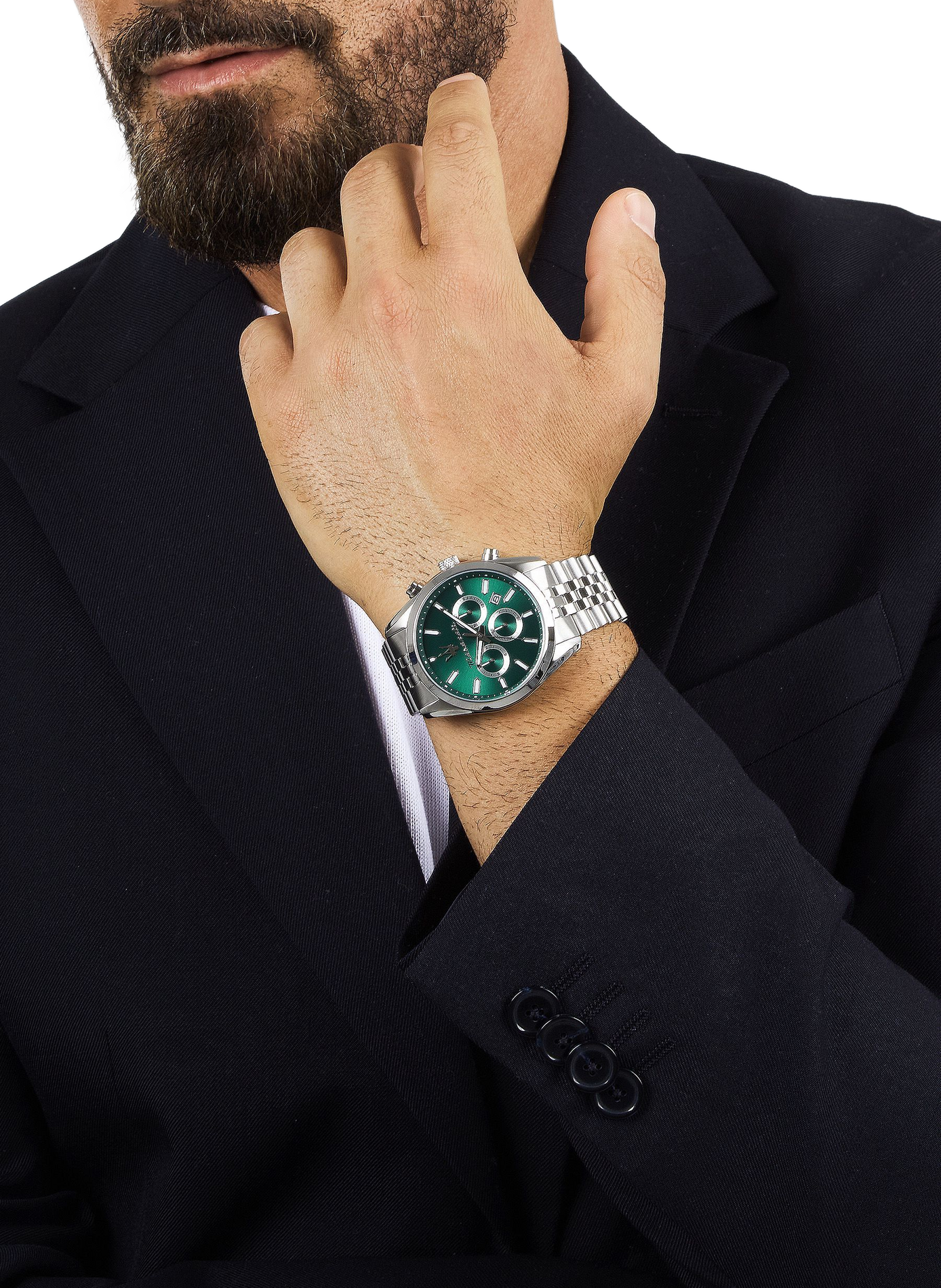 Montre quartz en acier inoxydable MASERATI Vert