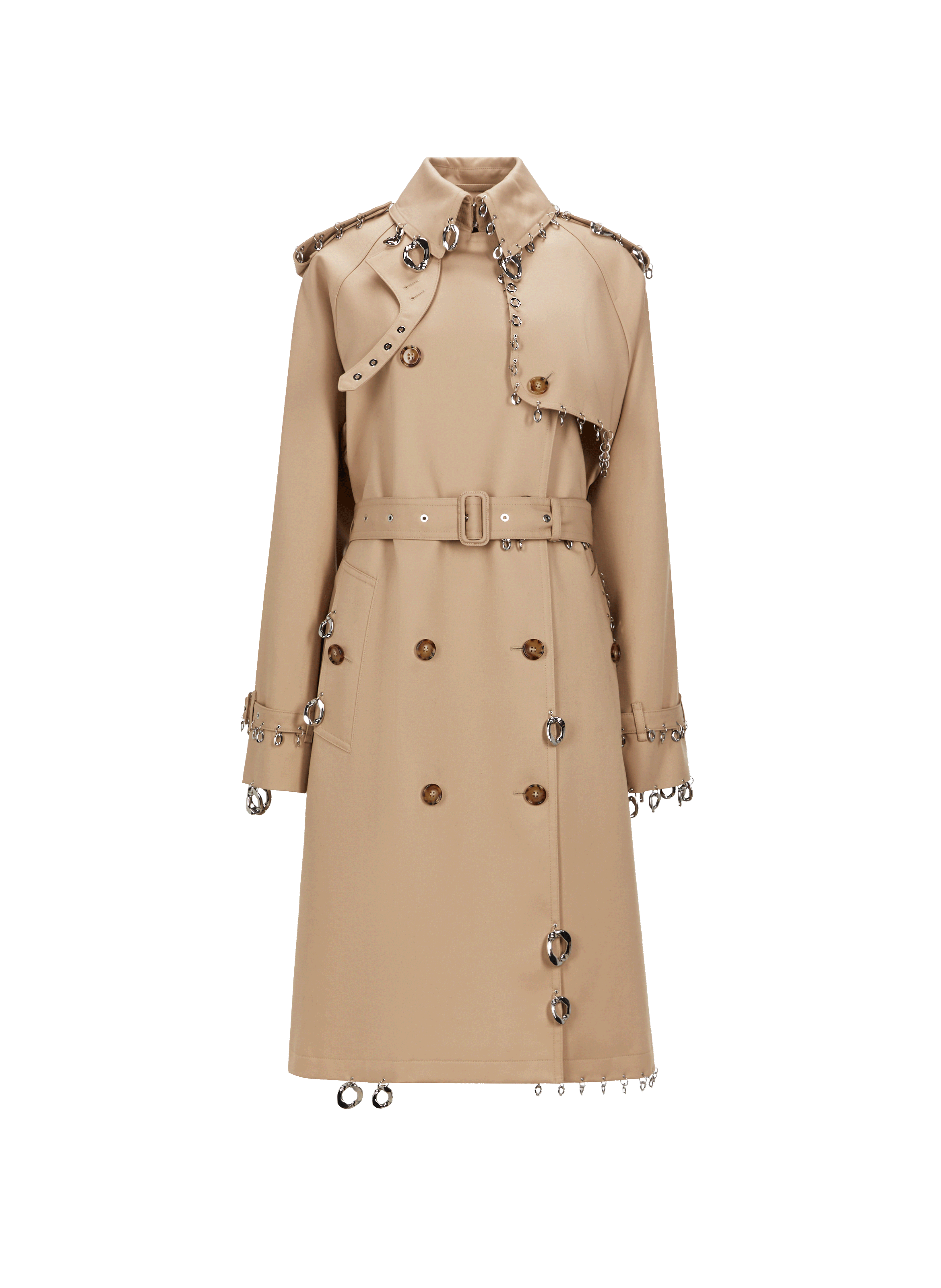 Trench à oeillets en toile de coton