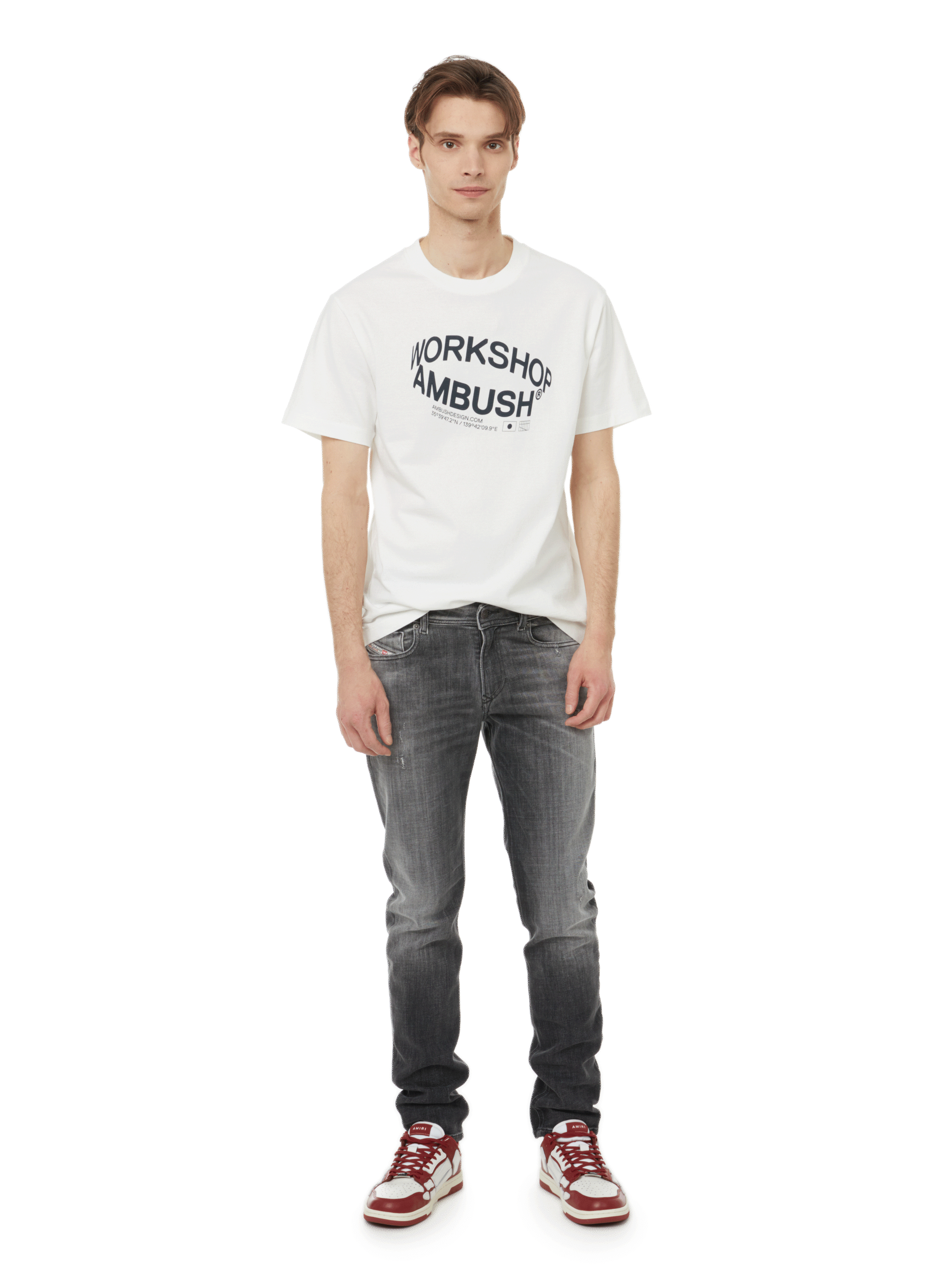 Printed cotton T-shirt AMBUSH White