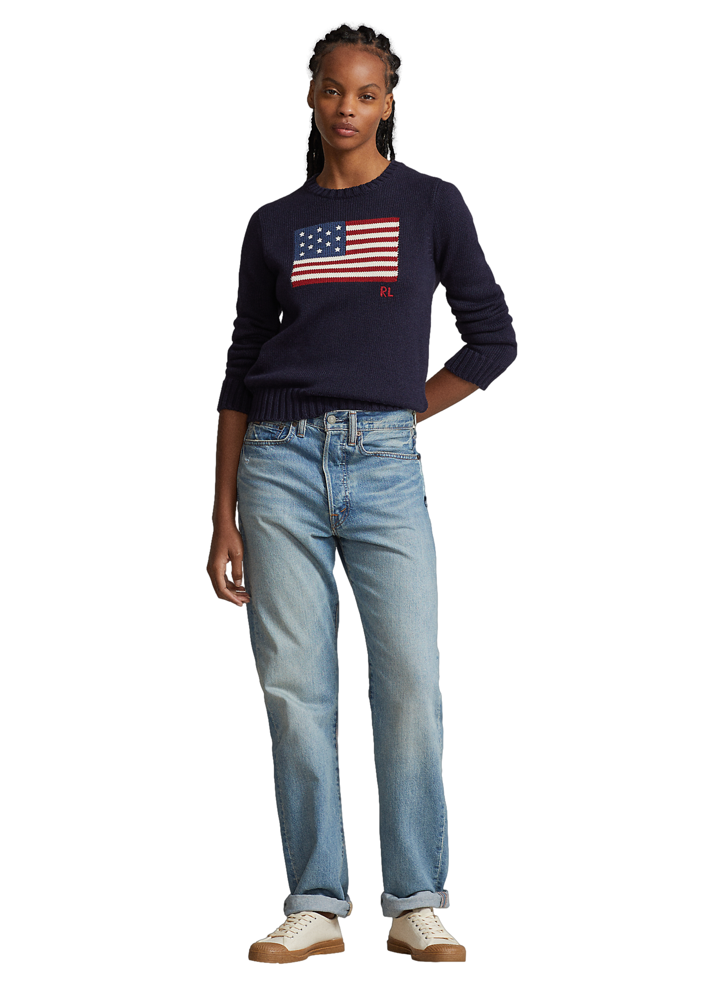 Pull en coton POLO RALPH LAUREN Bleu