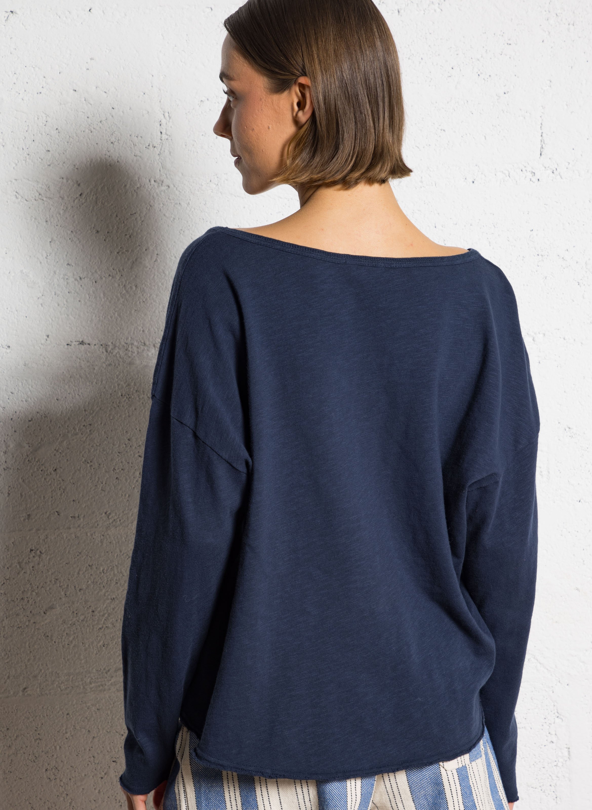 Tee-shirt manches longues en coton sonoma AMERICAN VINTAGE Bleu