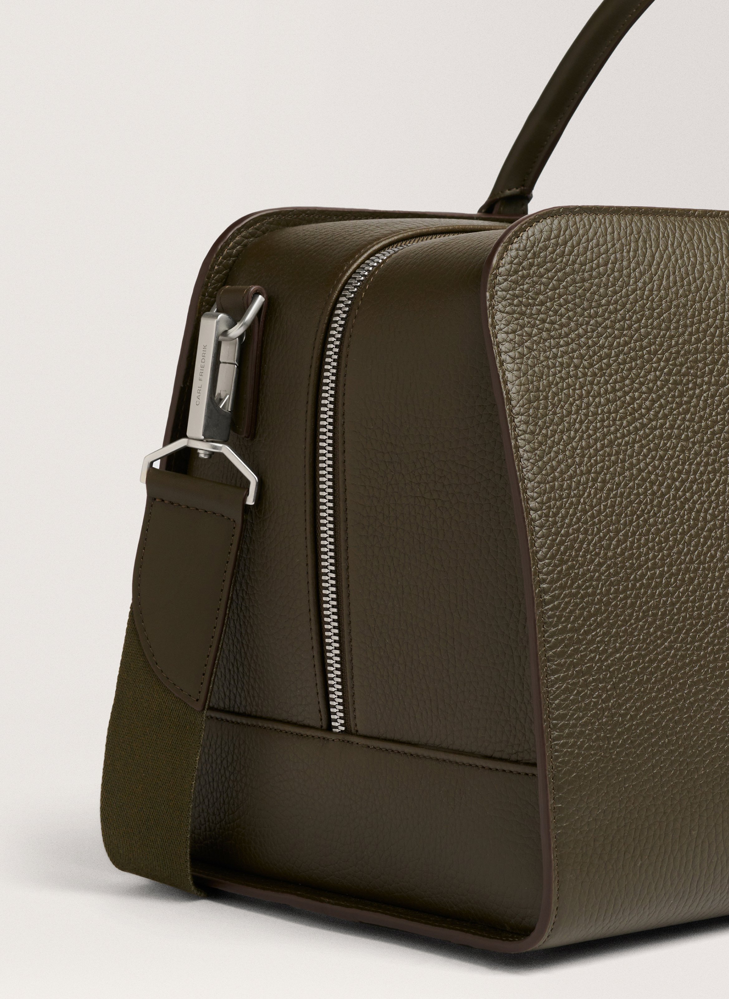 Sac de voyage 'Palissy Weekend' en cuir grainé CARL FRIEDRIK Vert