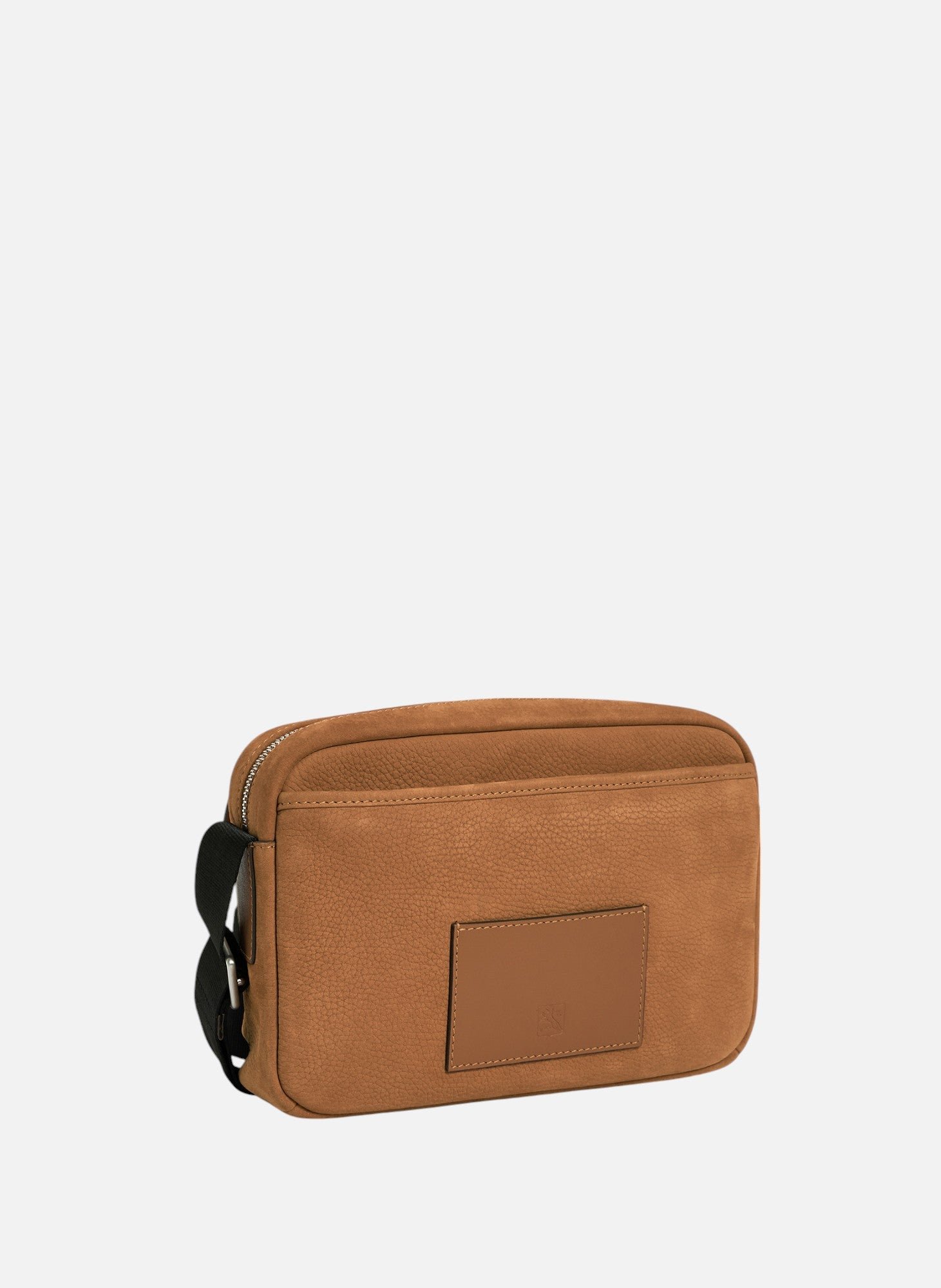 Petit sac bandoulière maurice en cuir nubuck grainé LE TANNEUR Marron