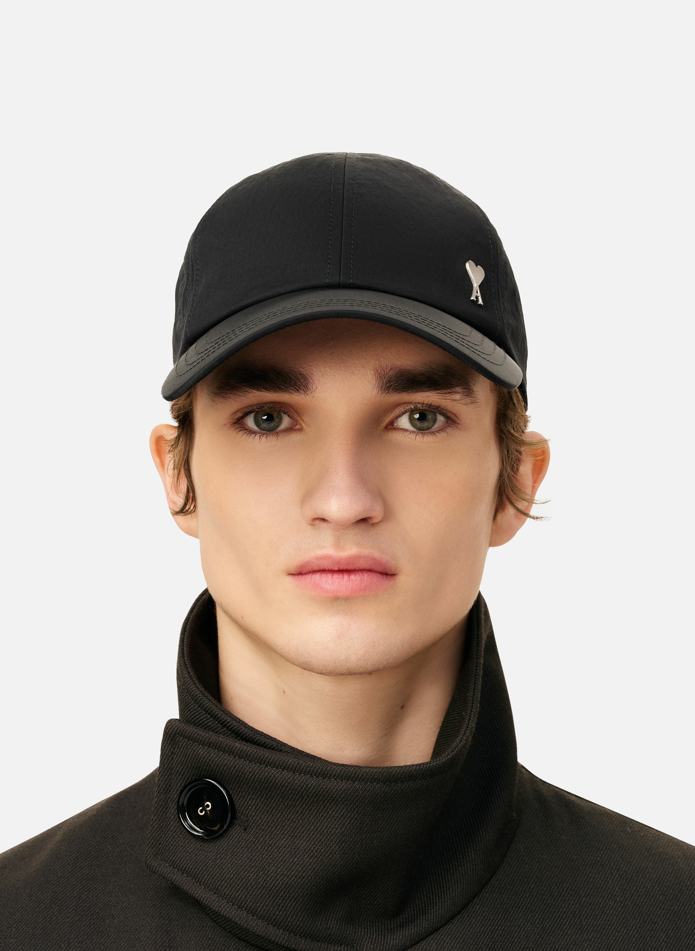 Casquette  ami de coeur en serge de nylon unisexe AMI PARIS Gris