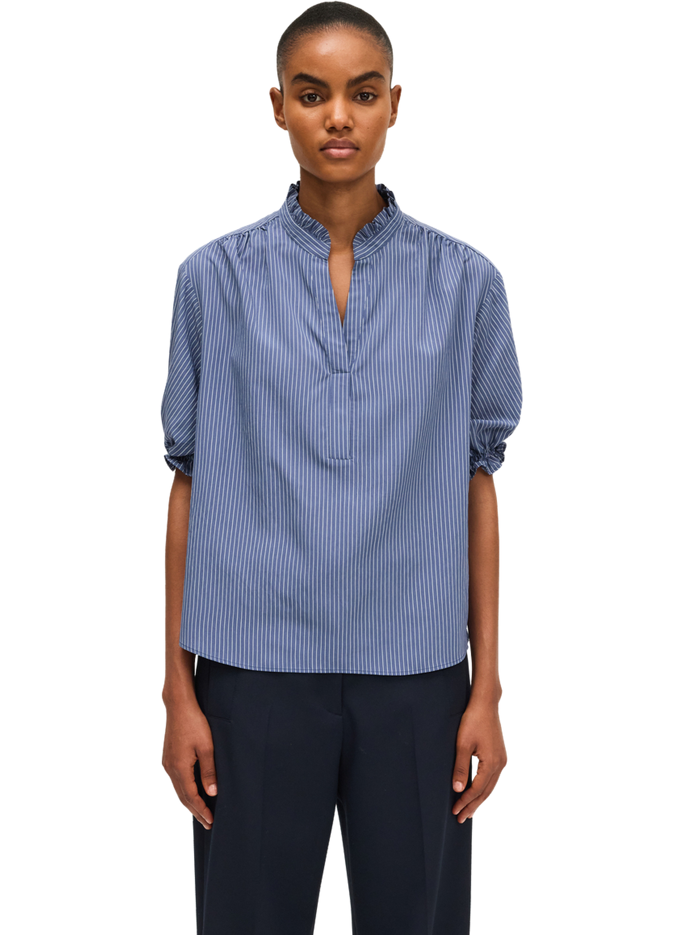 Blouse rayée à manches courtes - anouk PABLO Bleu