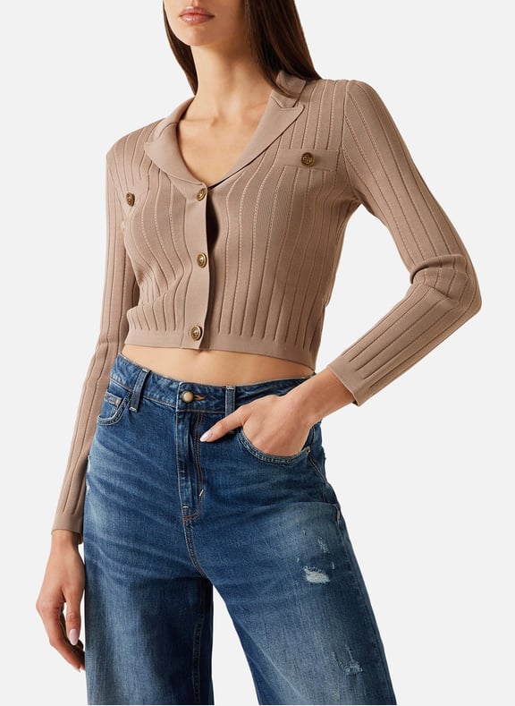 Black knit top - The Spy Uniform Brown by GUESS GUESS Black knit top - The Spy Uniform Brown