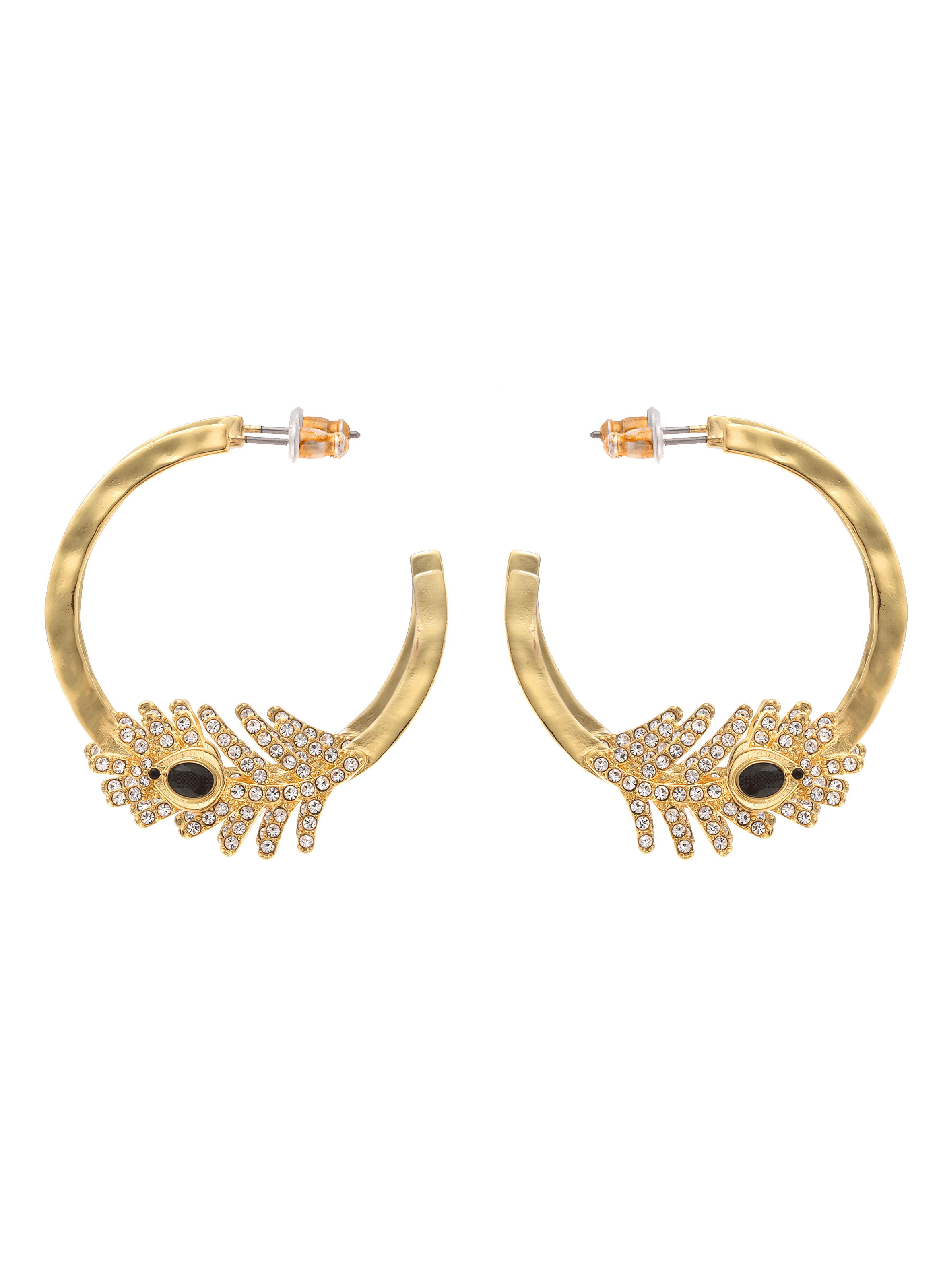 Boucles d'oreilles créoles carmelle HIPANEMA Noir