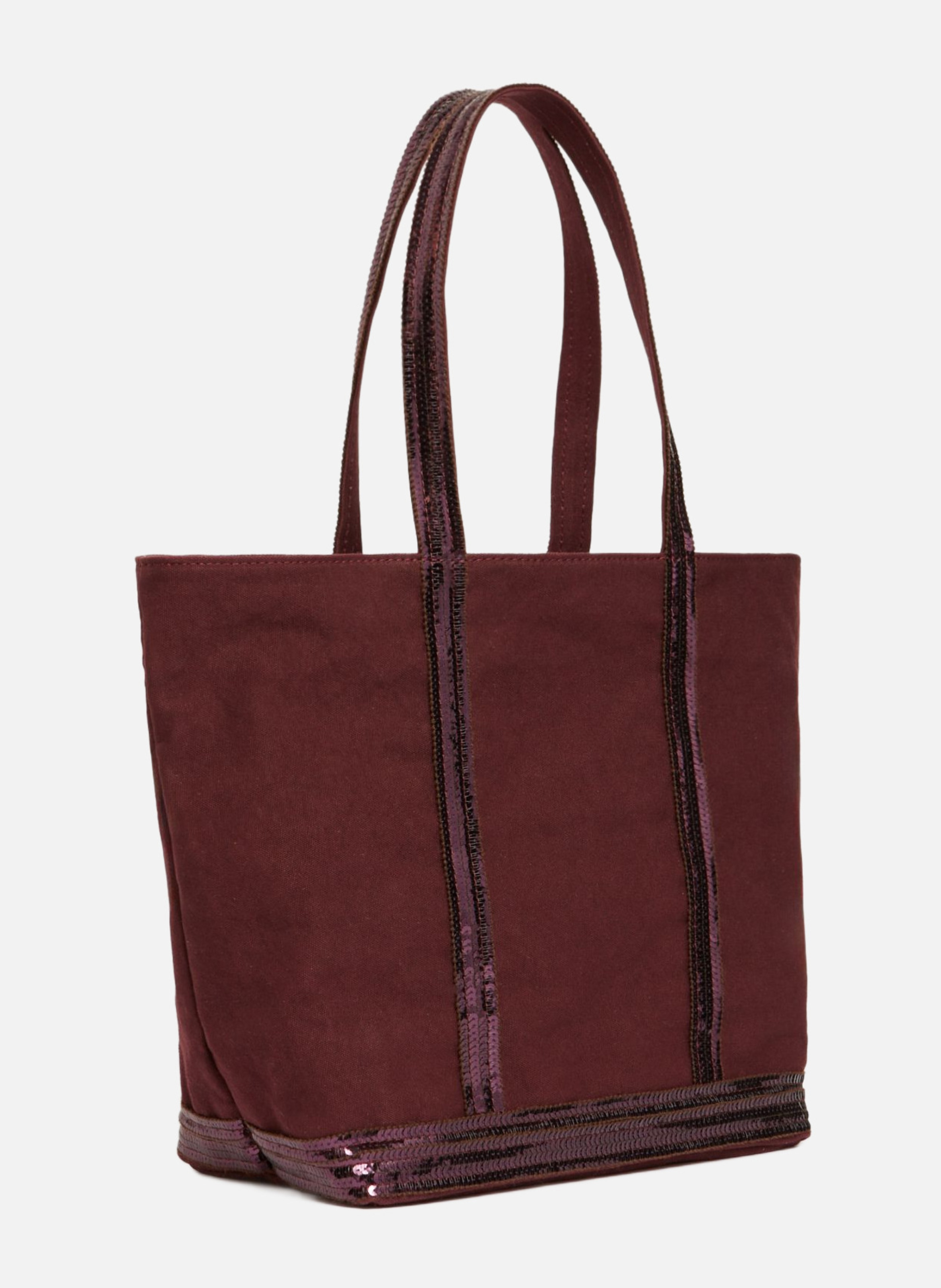 Cabas m zippé en toile VANESSA BRUNO Rouge