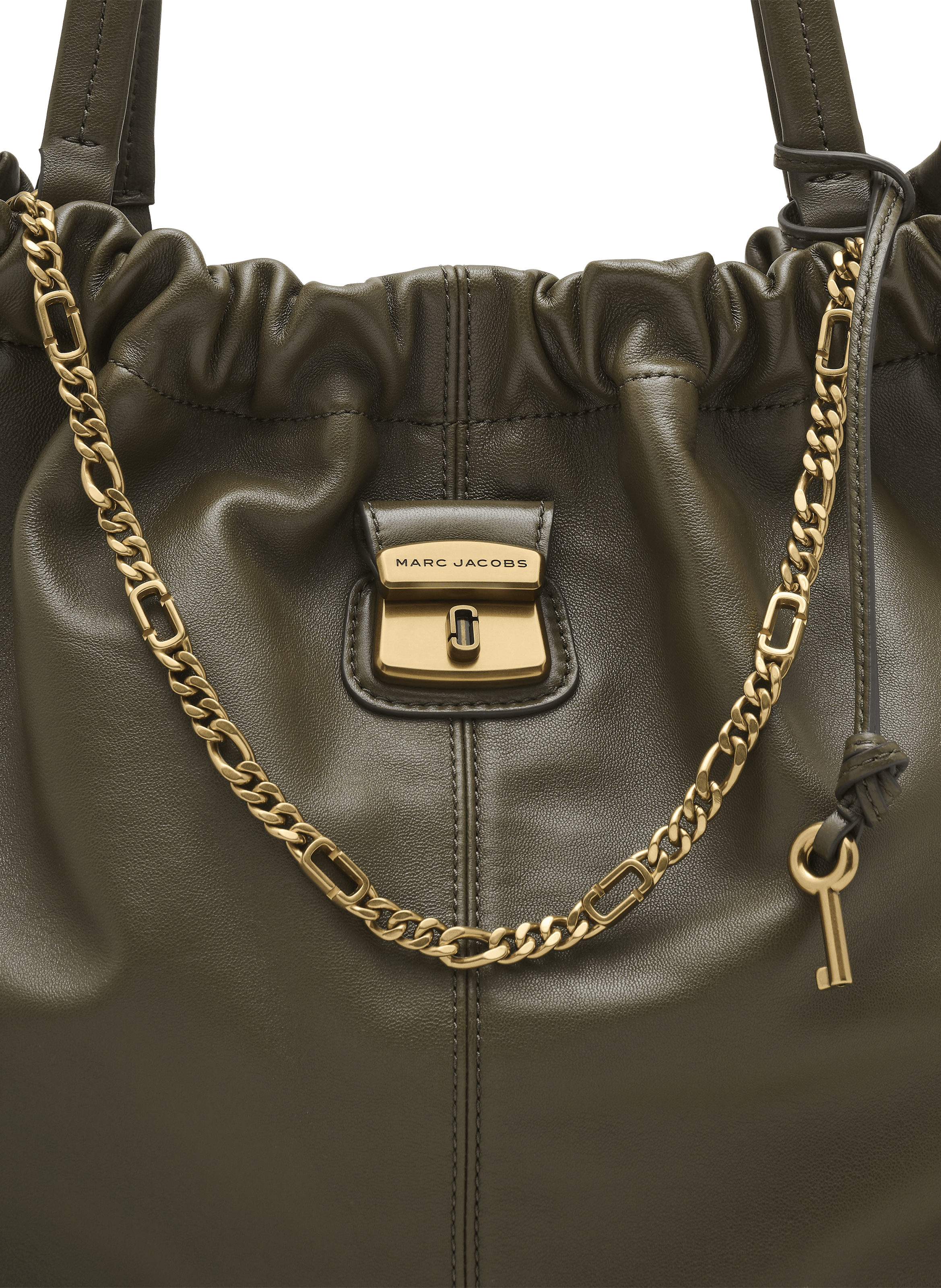 Sac The Cristina Tote en cuir MARC JACOBS Kaki