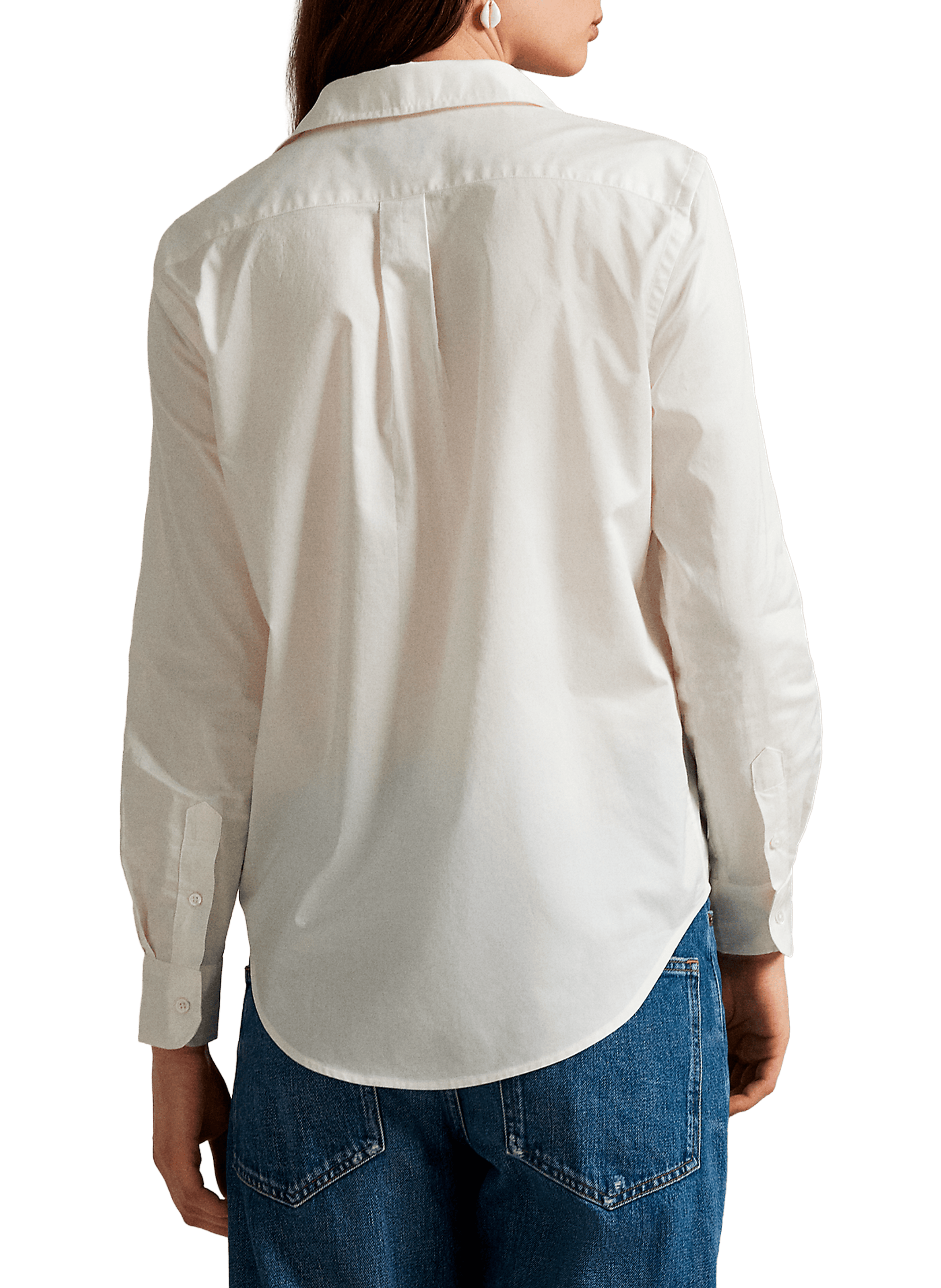 Chemise droite col classique en coton POLO RALPH LAUREN Beige