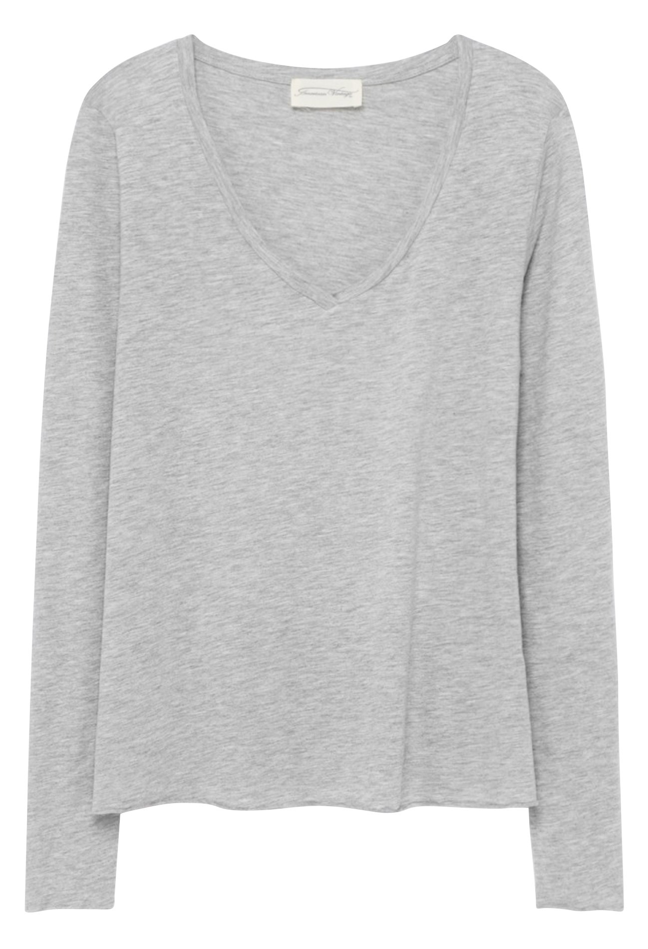 Tee-shirt col v en coton mélangé jacksonville AMERICAN VINTAGE Gris