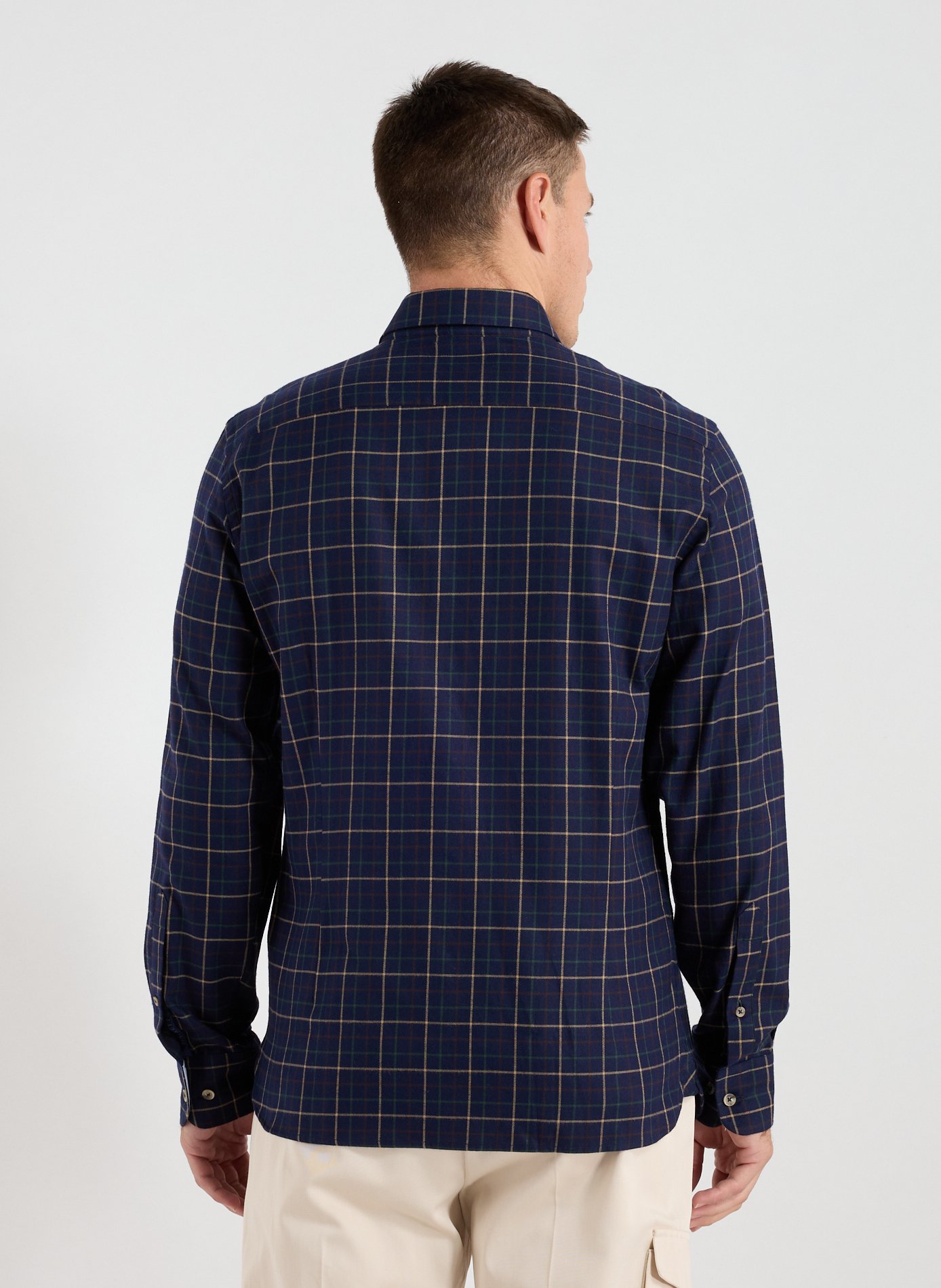Classic checkered cotton shirt HACKETT Blue
