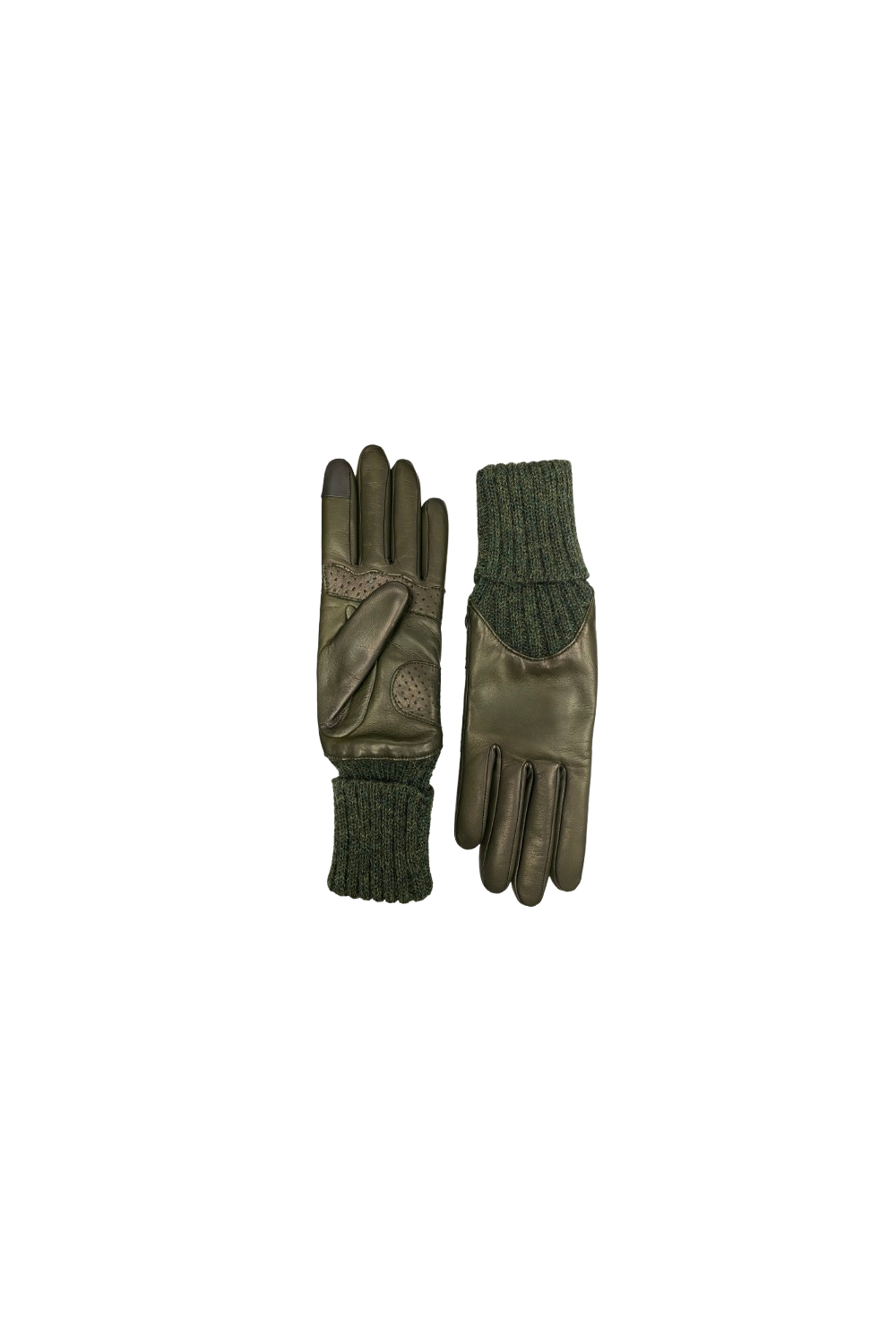 Gants cécilia mobilité femme cuir doublés cachemire AGNELLE Kaki