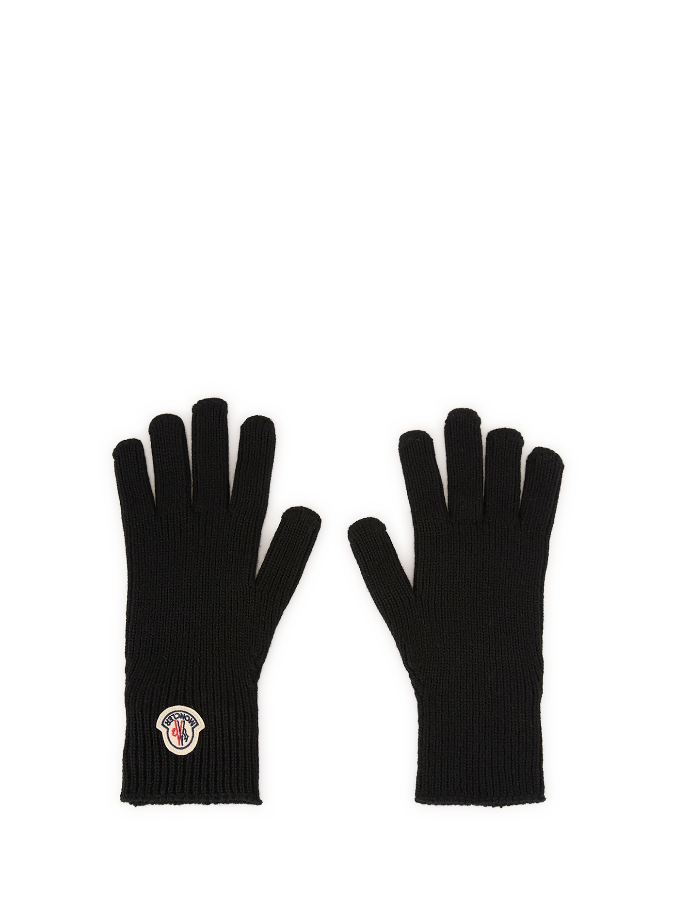 MONCLER Virgin wool gloves Black