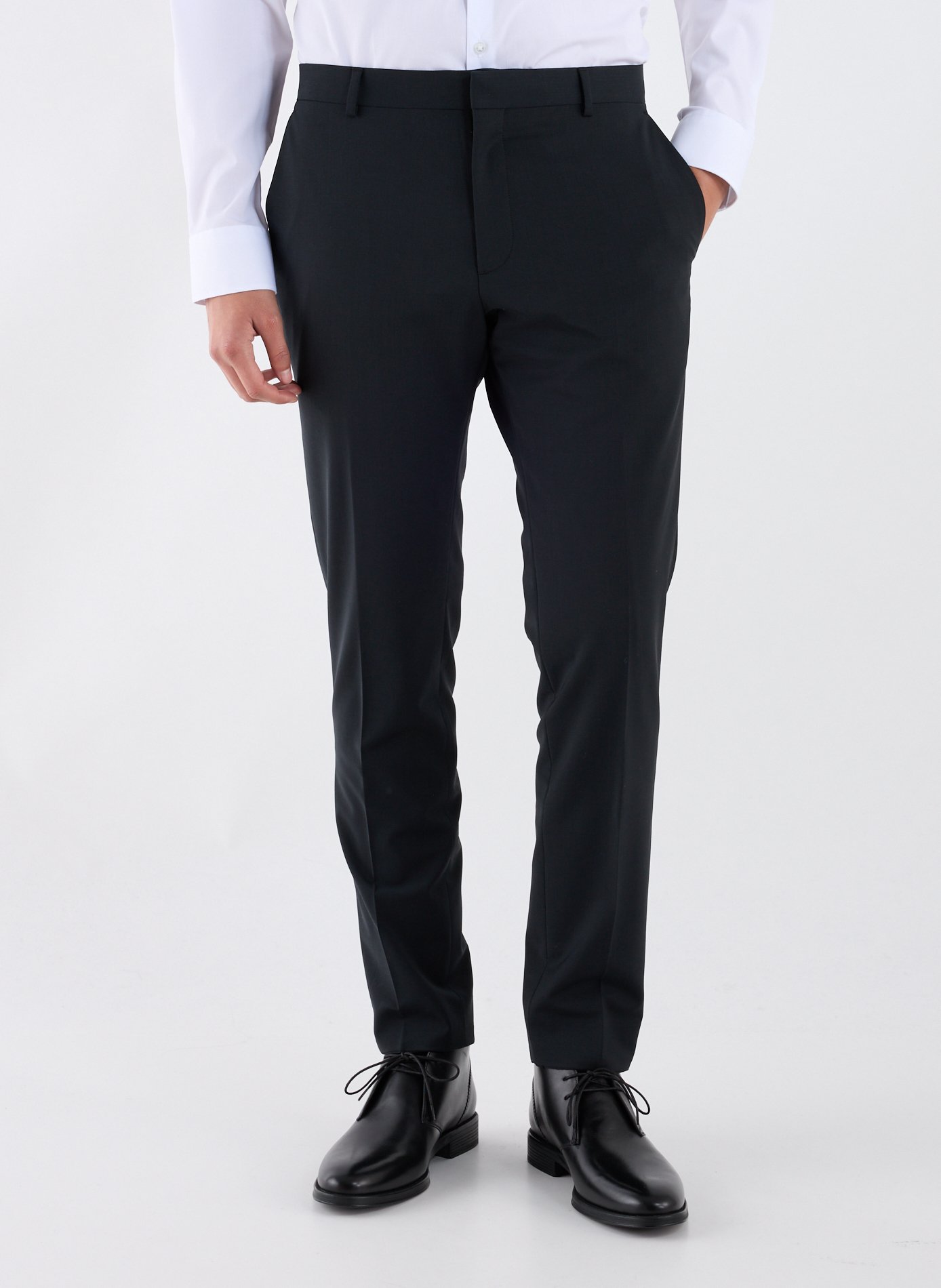 CALVIN KLEIN Wool-blend suit trousers Black