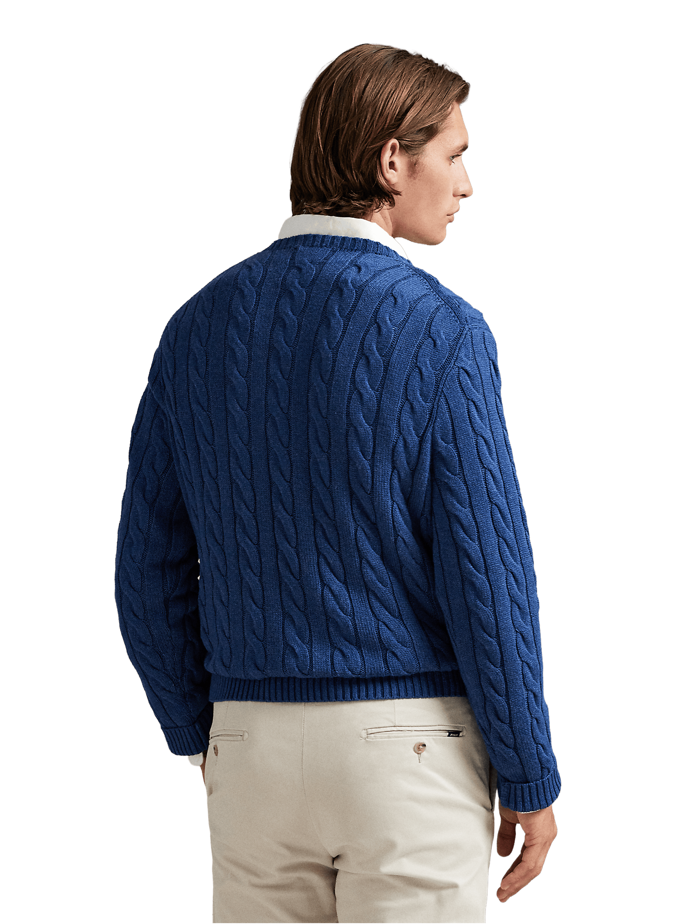 Pull en maille torsadé POLO RALPH LAUREN Bleu