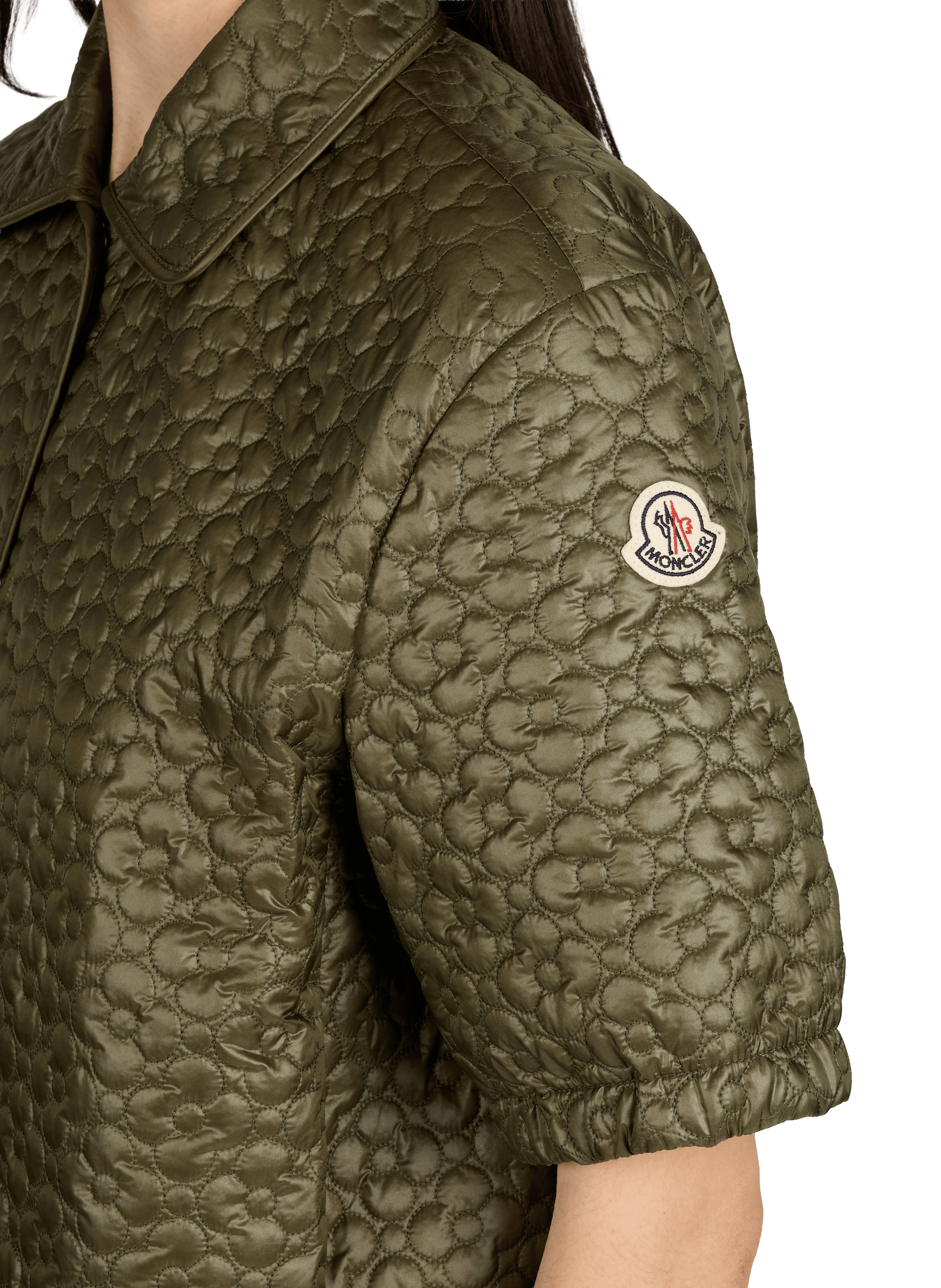 Top manches courtes matelassé MONCLER Vert