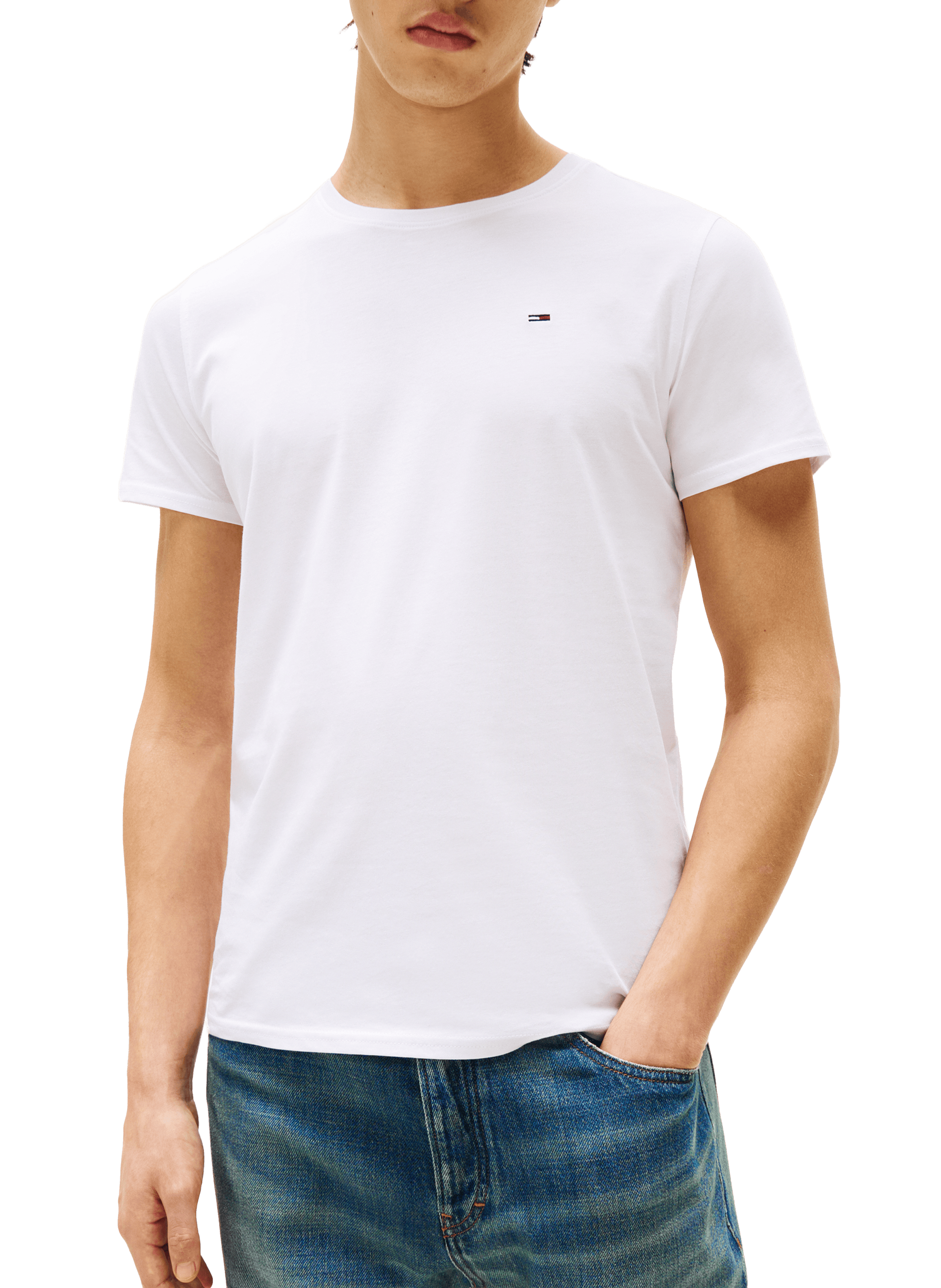 Straight-fit organic cotton T-shirt TOMMY HILFIGER White
