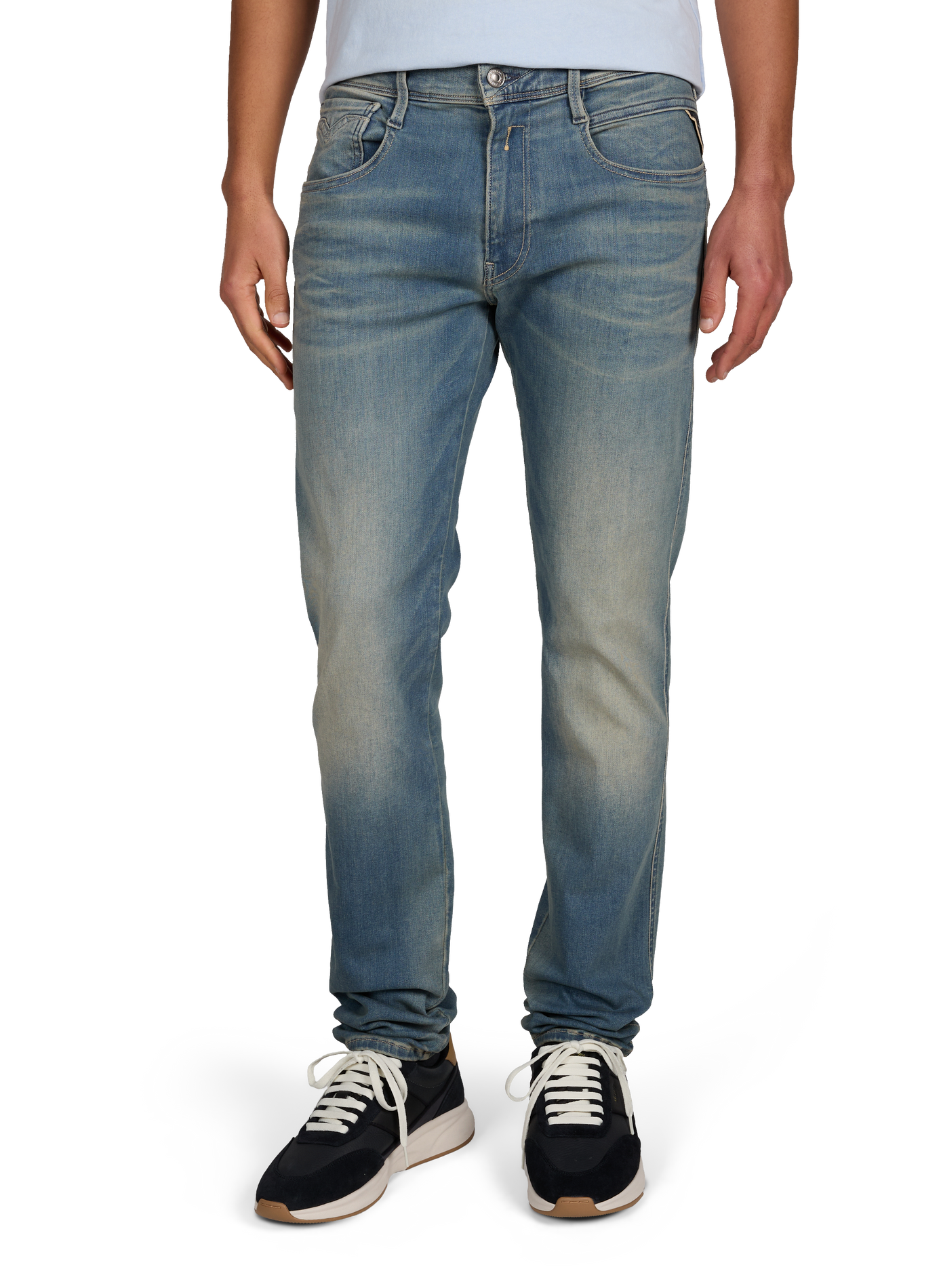 Cotton-blend slim-fit jeans REPLAY Blue