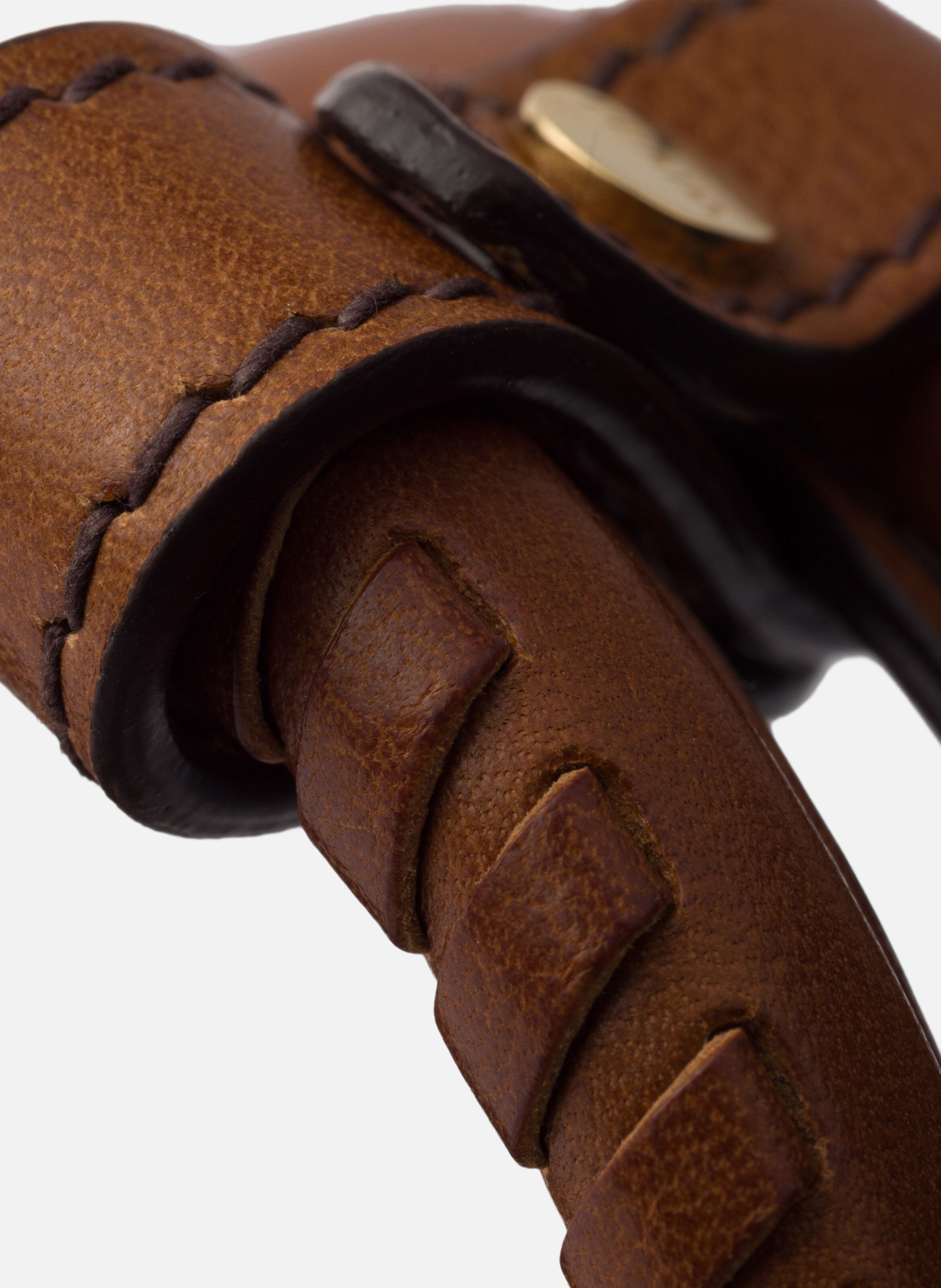 Mini sac prada galleria en cuir PRADA Marron