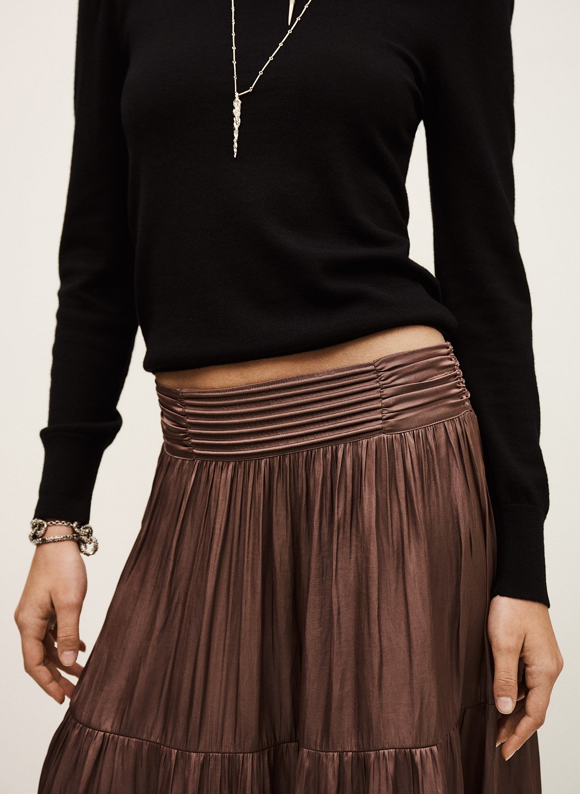 Jupe longue camyla BA&SH Rose