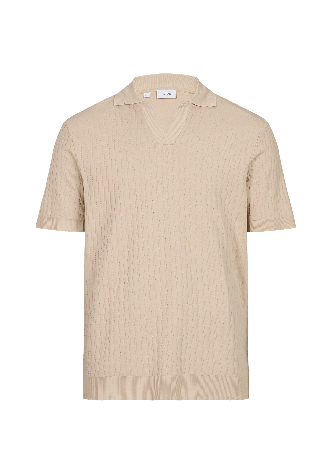 Polo de manga corta de algodón ETON Beige