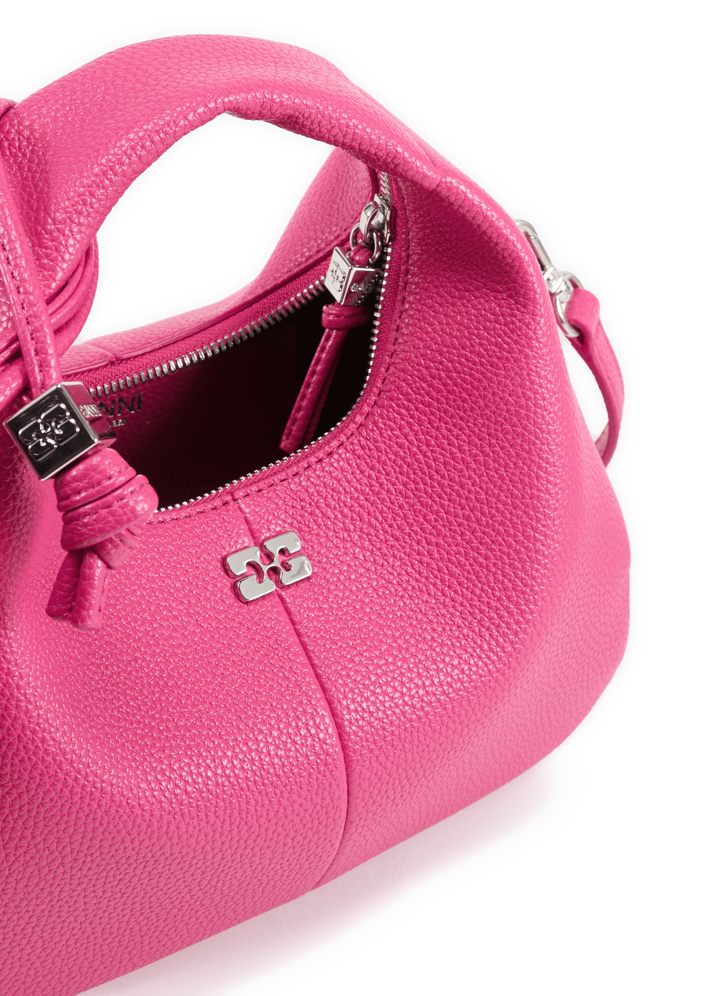 Hobo Mini bag with mirror tag GANNI Pink