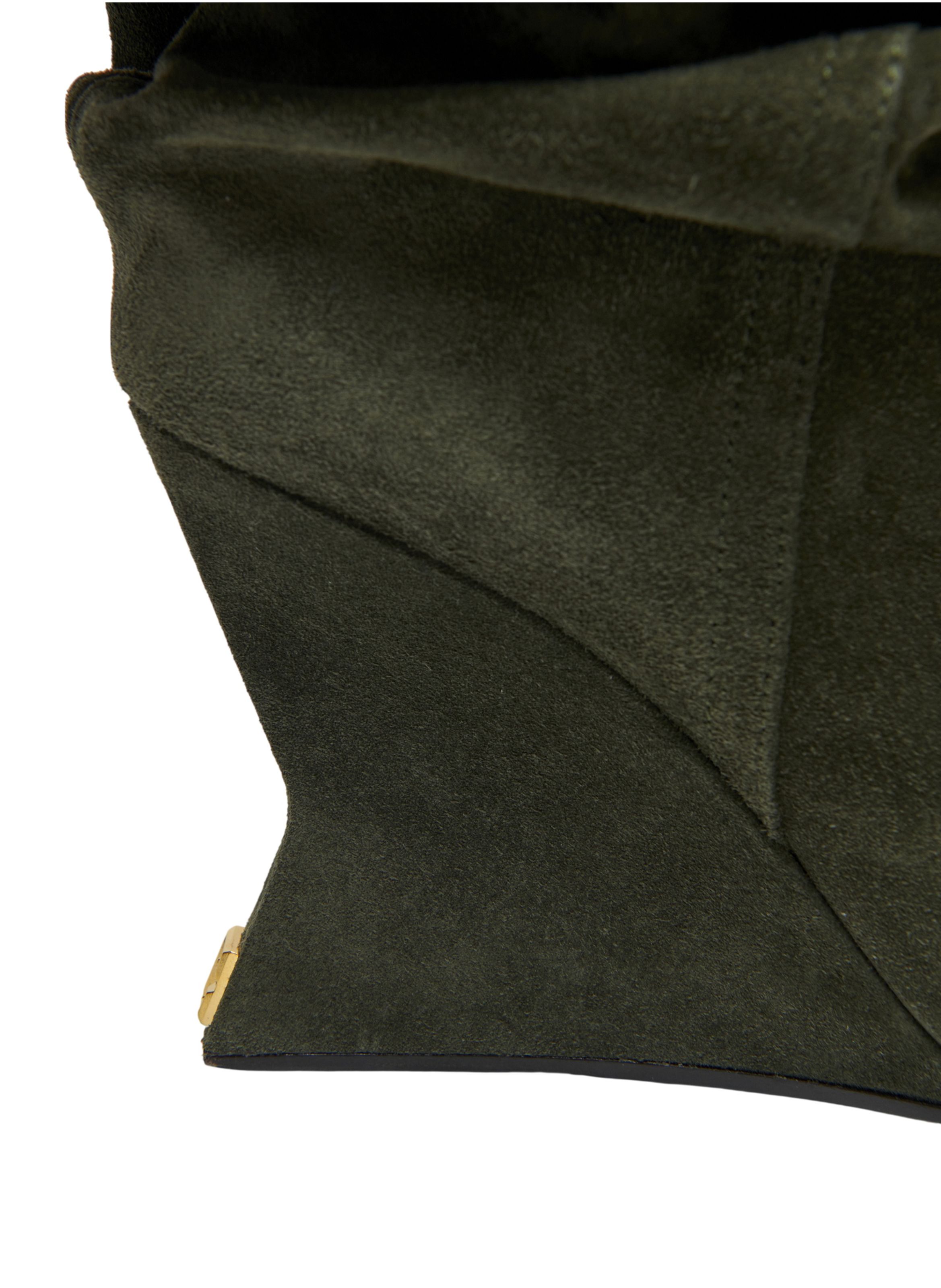 Cuissardes wedge en cuir suédé BALMAIN Vert