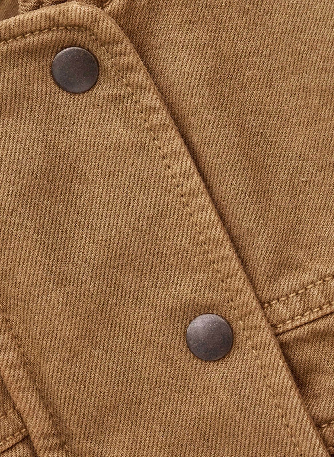 Veste col mao en coton mélangé coly BA&SH Marron